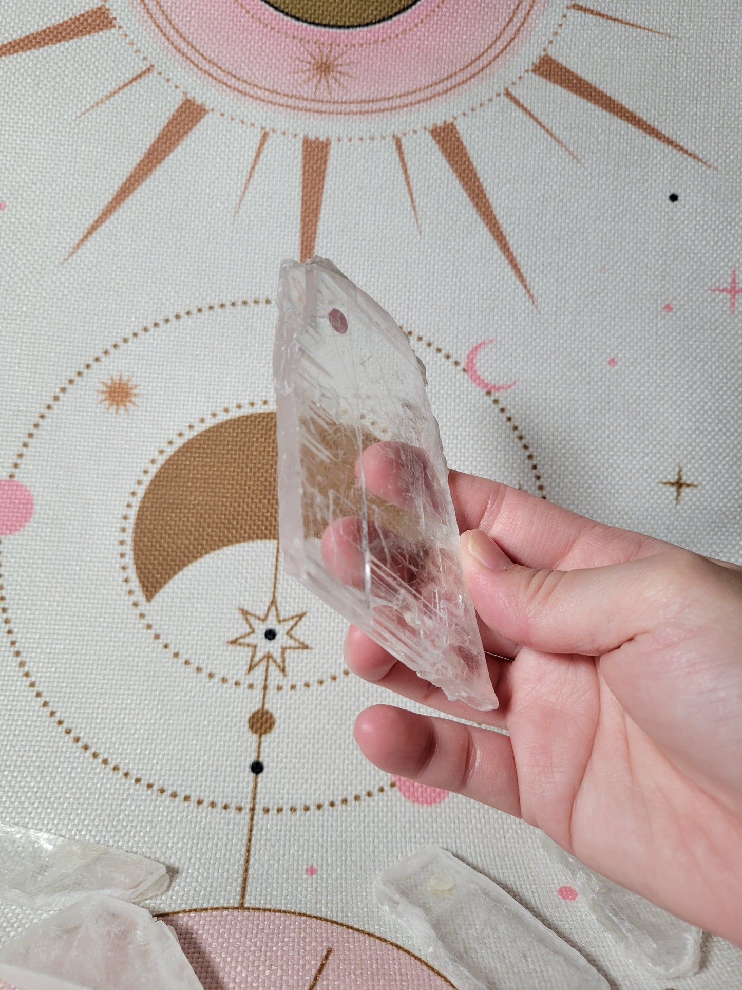 Large Raw Selenite Crystal Slab Piece 10SF