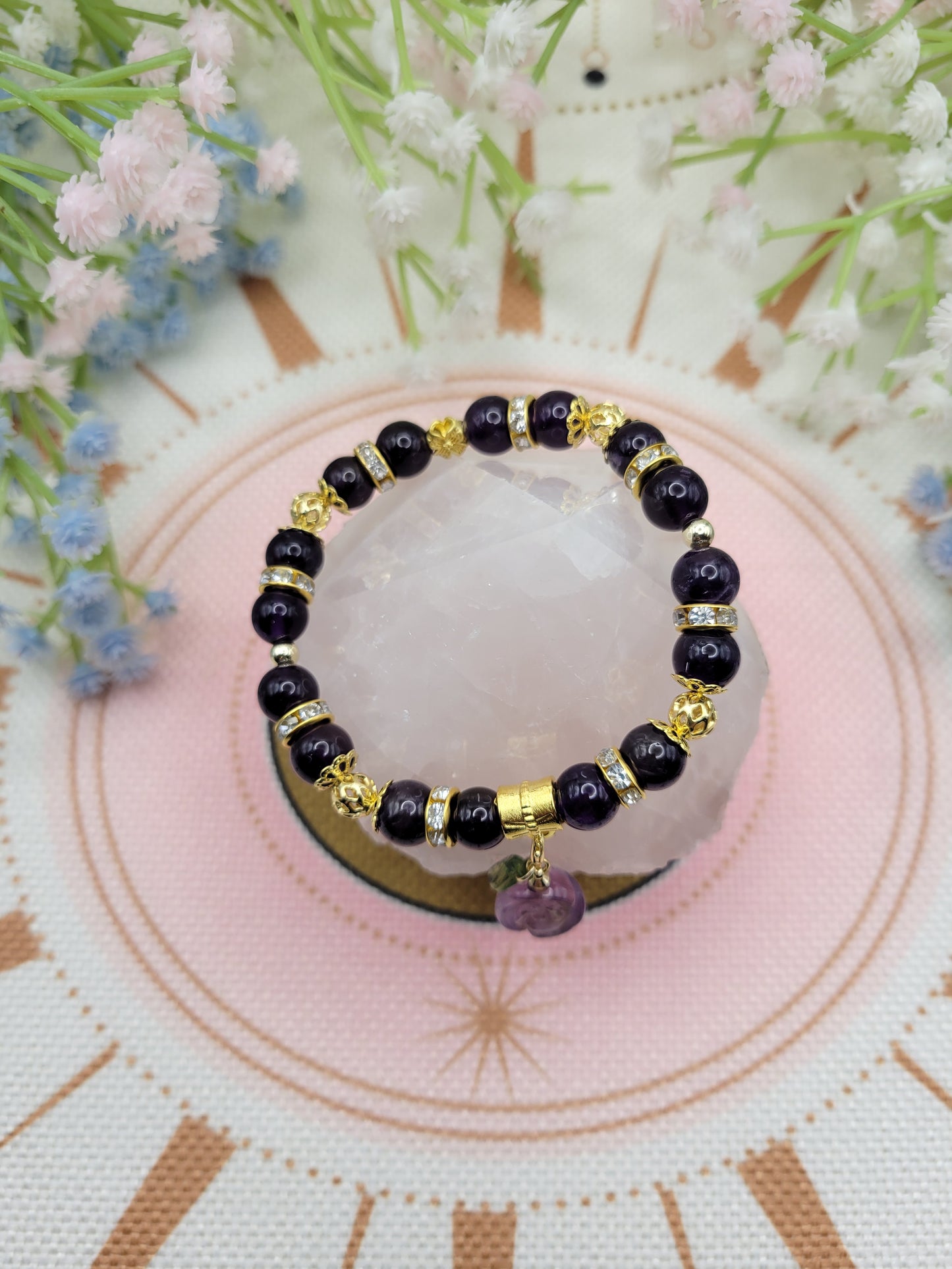 GD30 Dark Amethyst Flower Bracelet