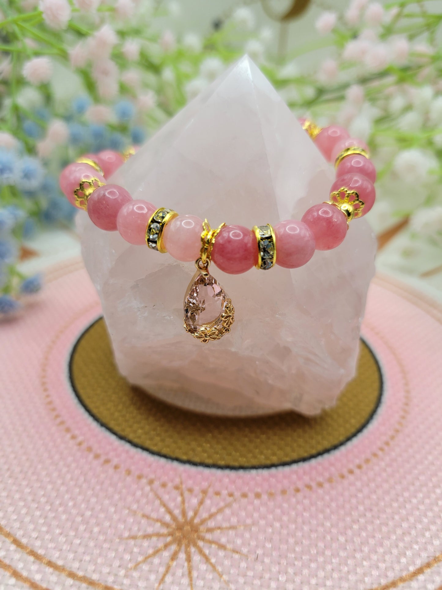 GD43 Pink Chalcedony (?) Bracelet