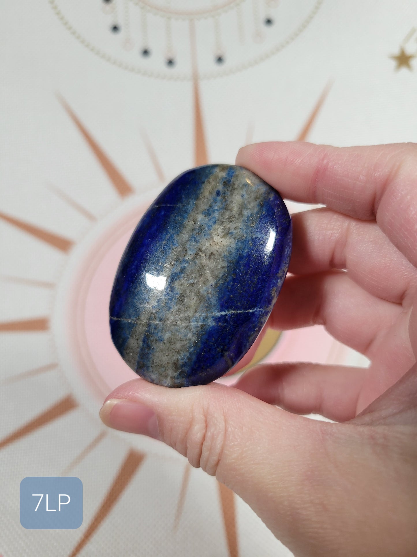 Lapis Lazuli Palm Stone 7LP