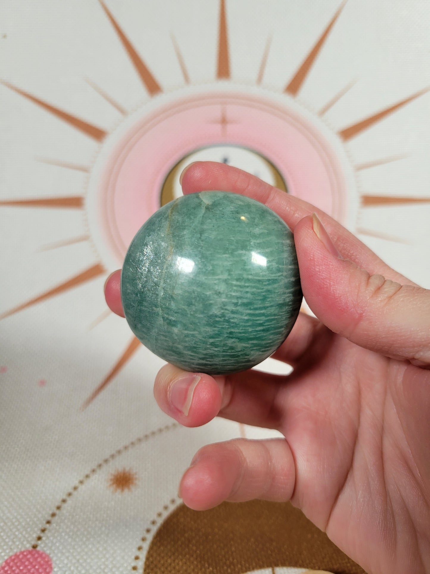 Flashy Amazonite Palm Stone 15AZ