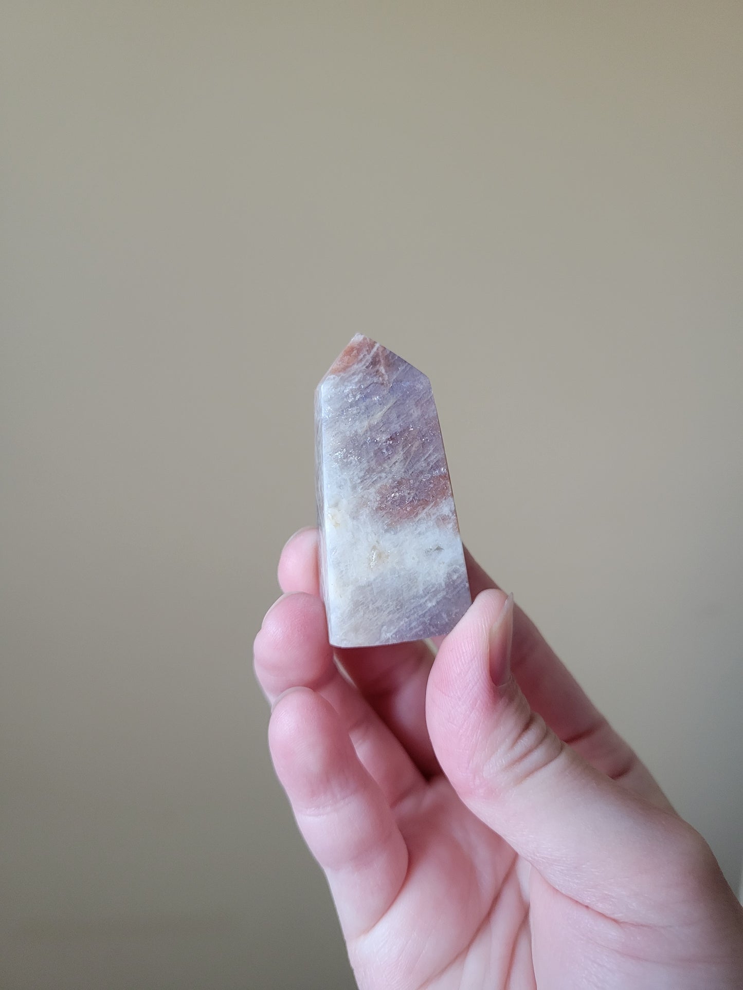 Small Sparkly Sunstone Moonstone Point 12ST