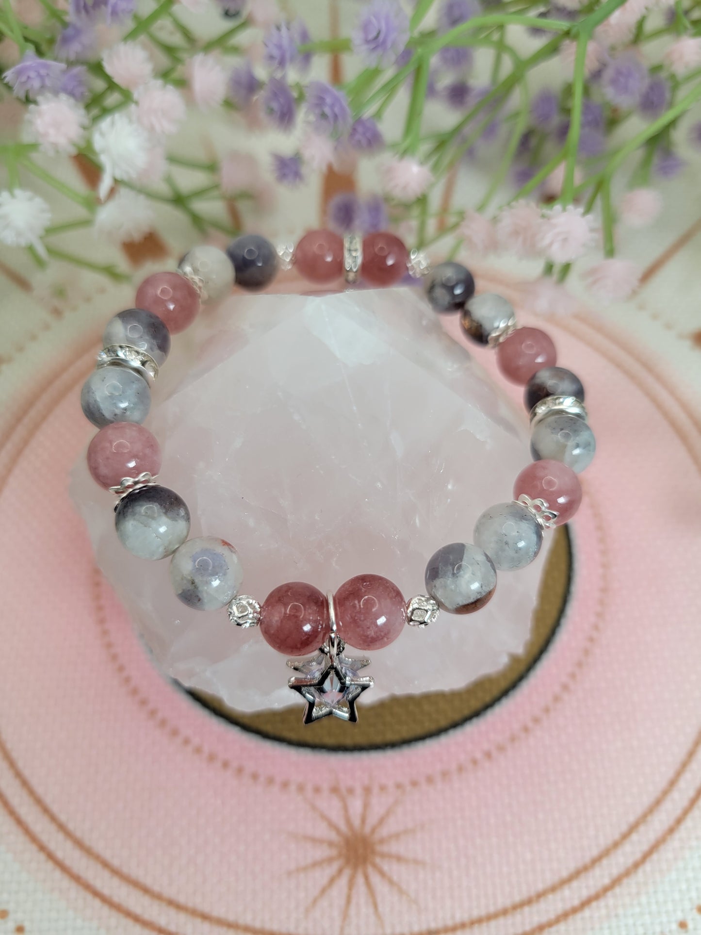 SV12 Bloodshot Iolite and Sunstone Bracelet