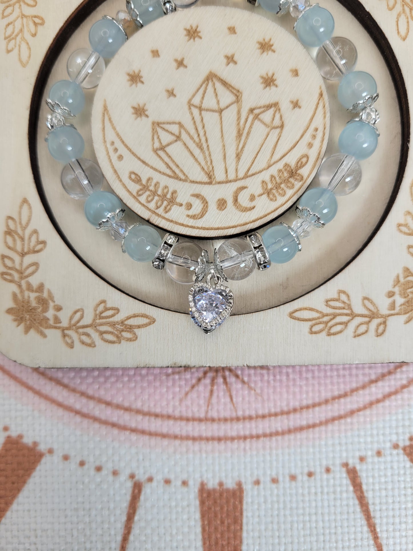 SV6 Aquamarine and Clear Quartz Bracelet