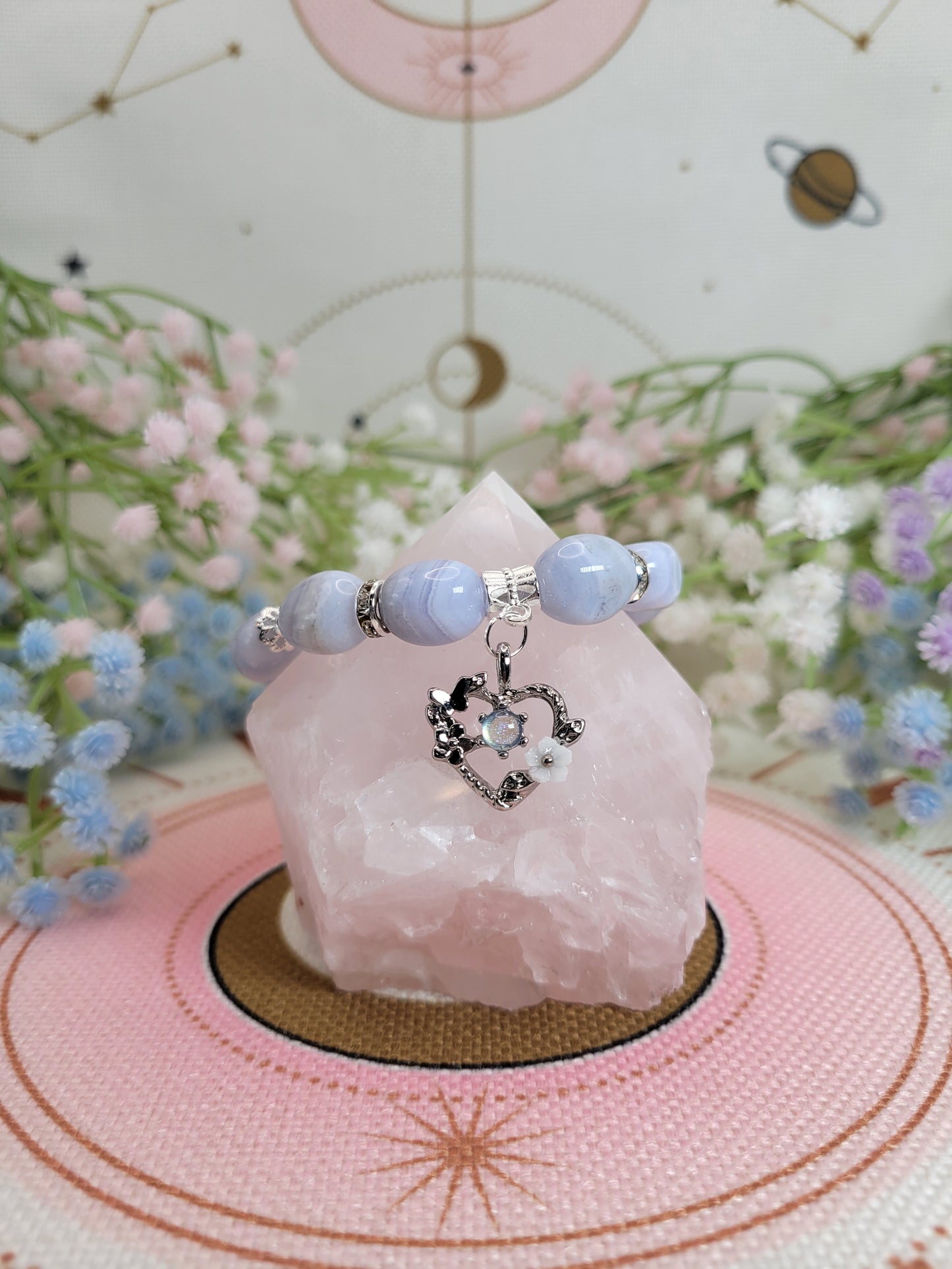 SV40 Blue Lace Agate Nugget Bracelet