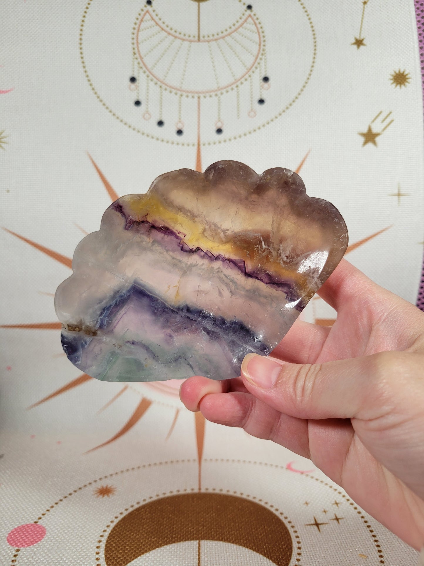 Colorful Fluorite Shell Dish 30FU