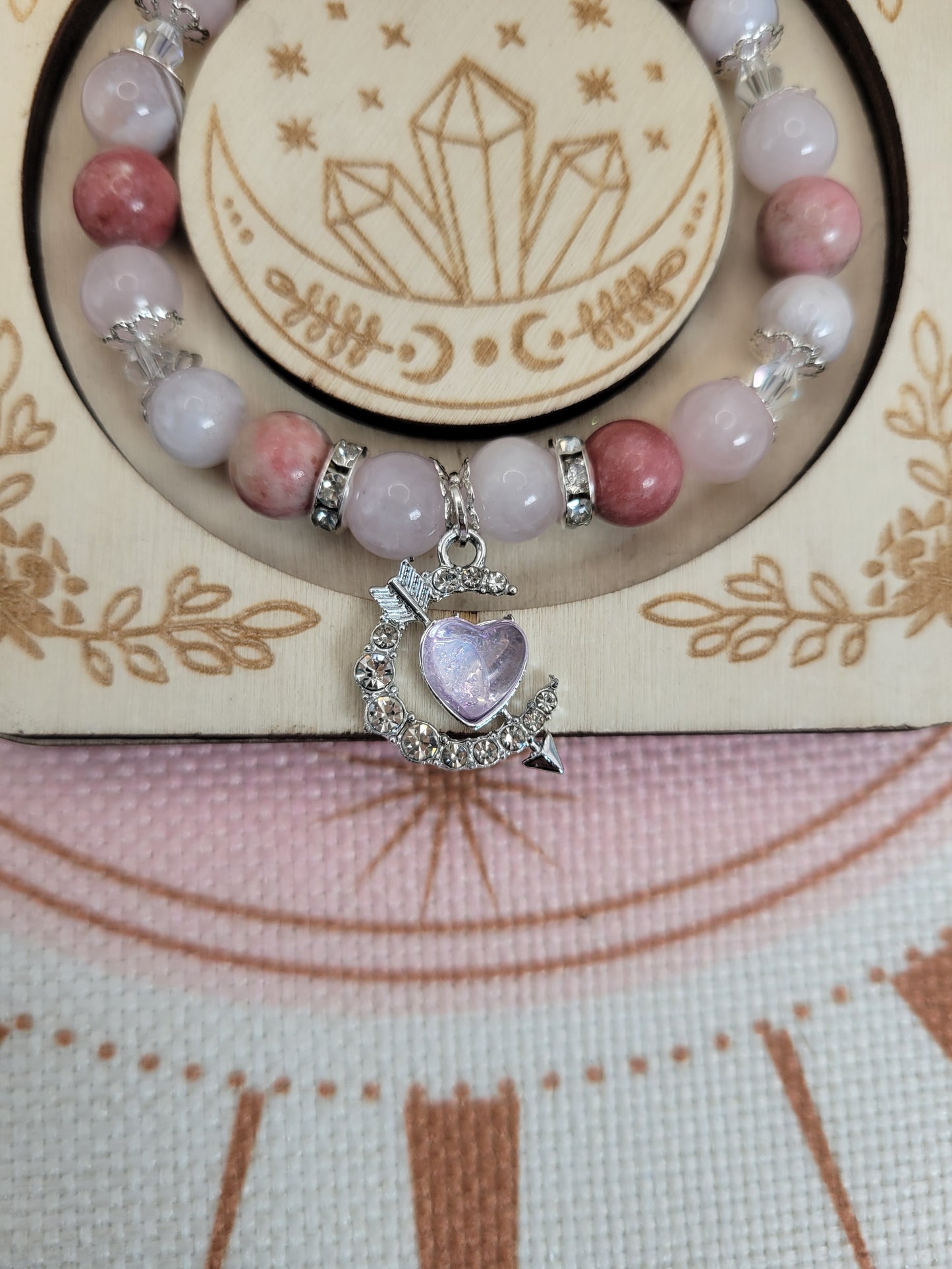 SV13 Rhodocrosite, Rose Quartz, and Pink Chalcedony Bracelet