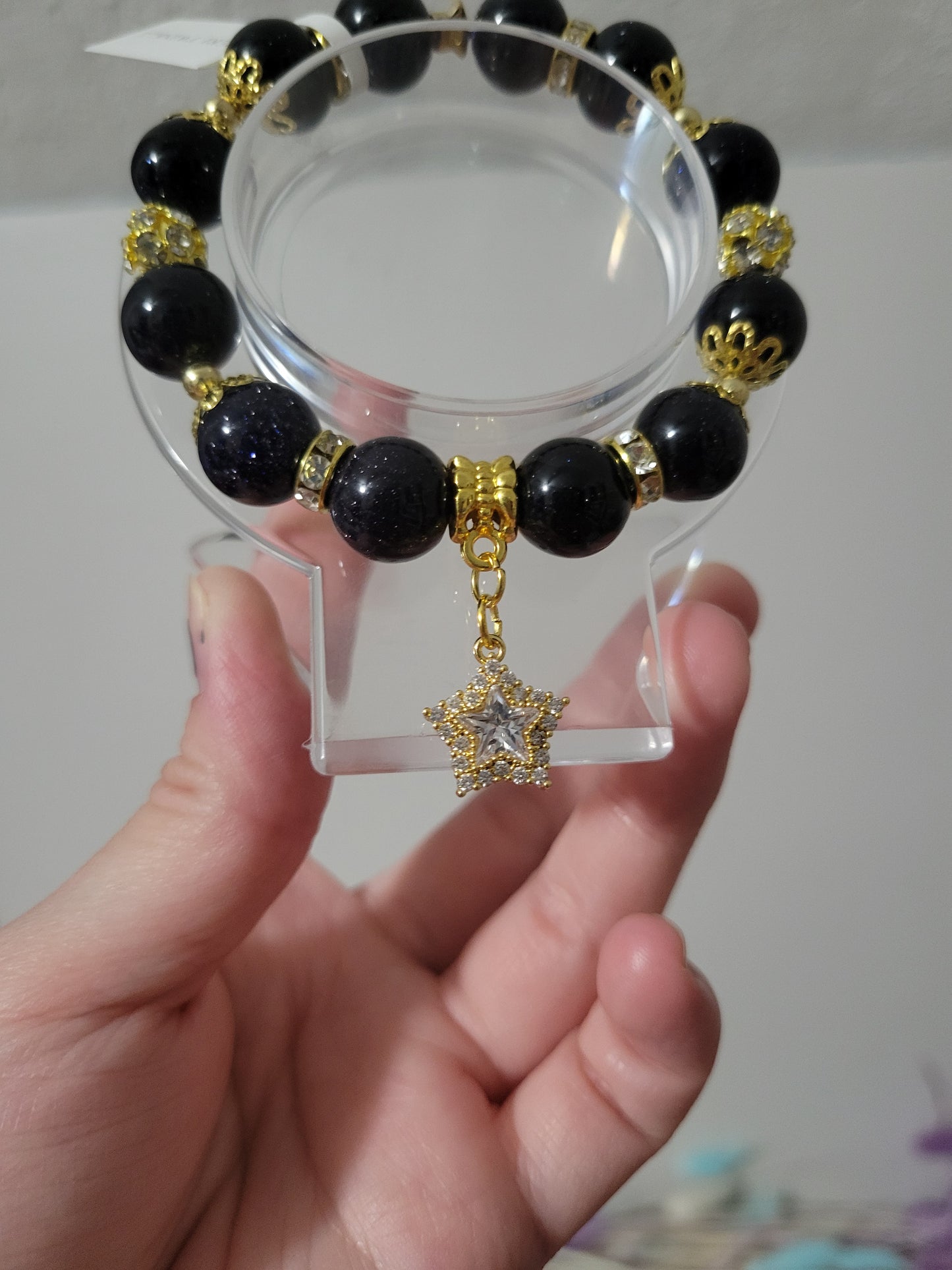 GD77 Blue Goldstone Bracelet