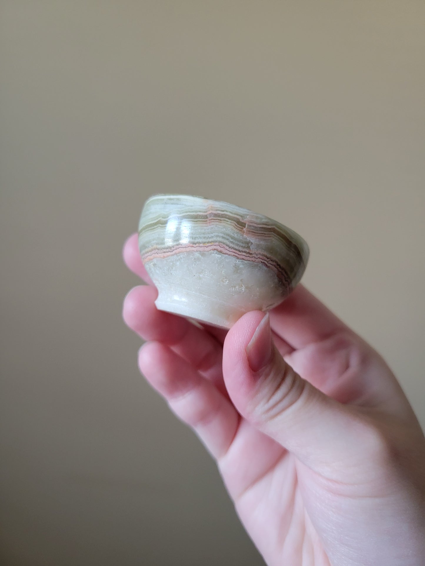 Banded Calcite Green Onyx Bowl 10GG