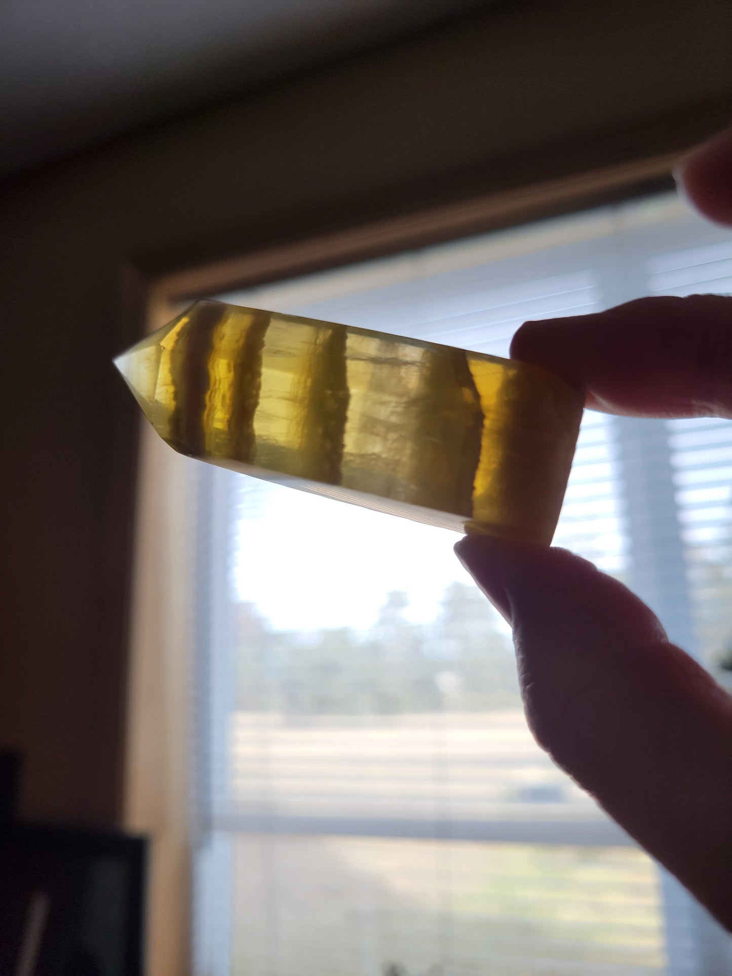 Small Vibrant Yellow Fluorite Point 7YF