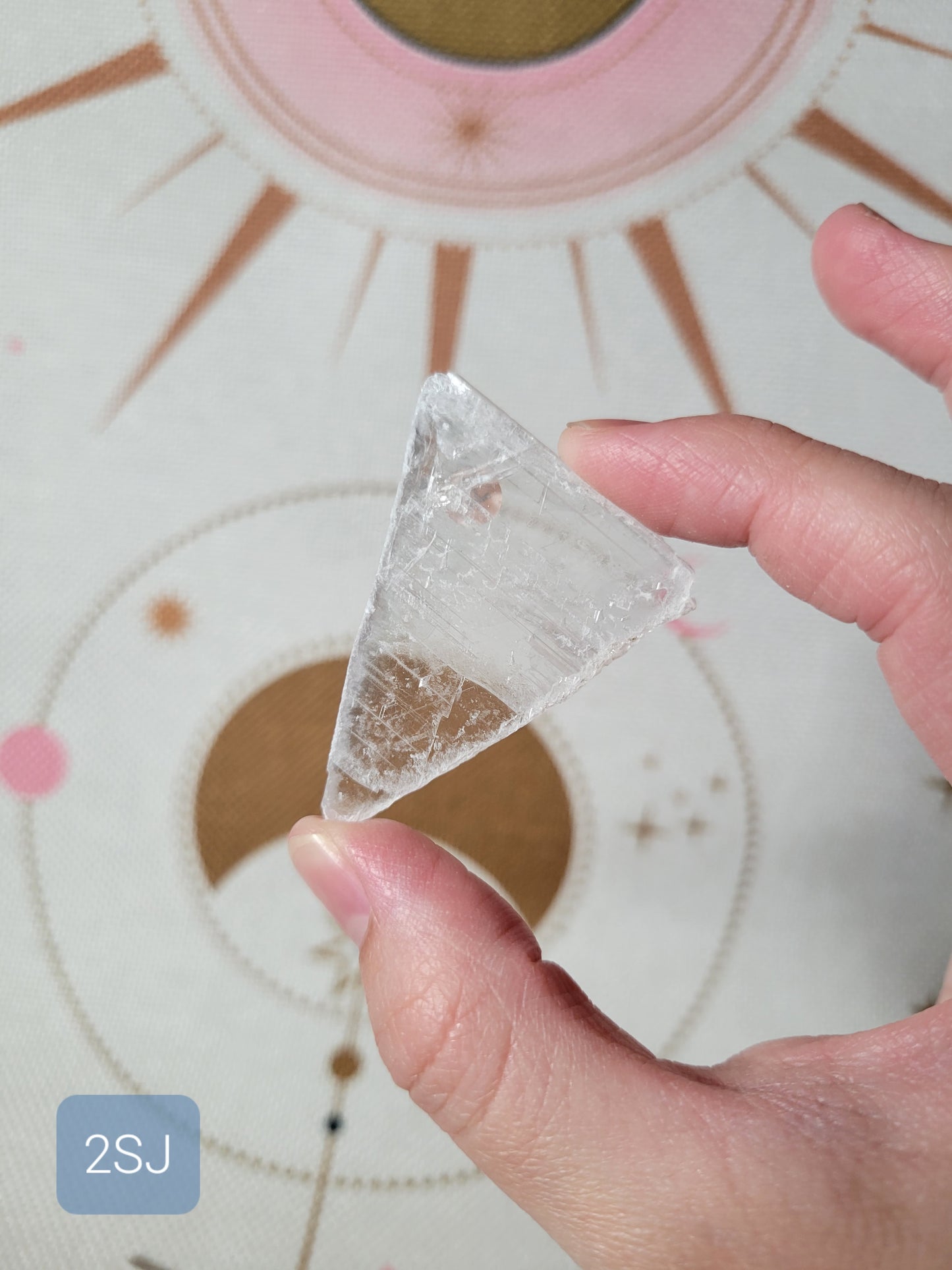 Small Raw Selenite Crystal Slab Piece 2SJ