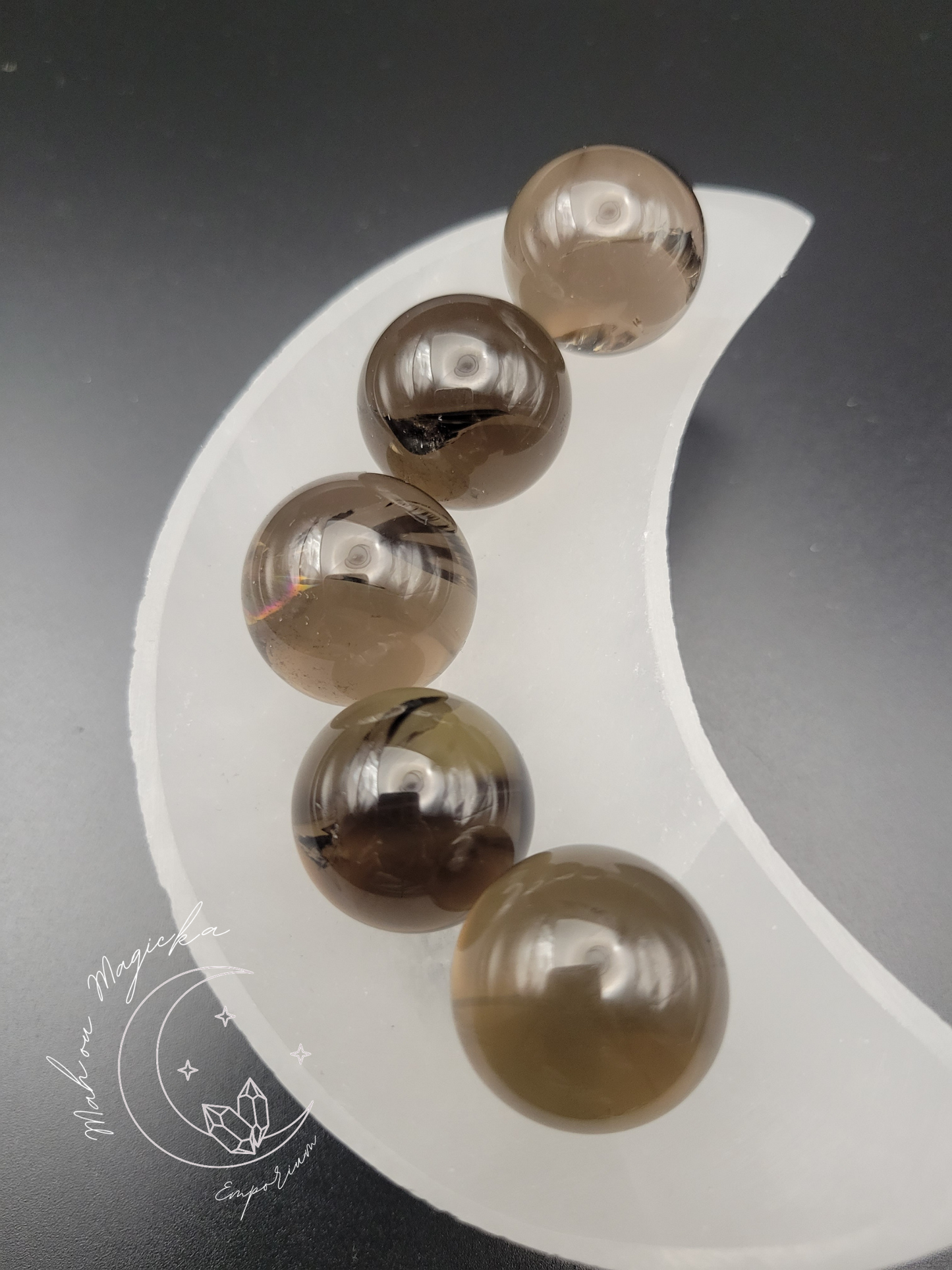 Small Smoky Quartz Spheres