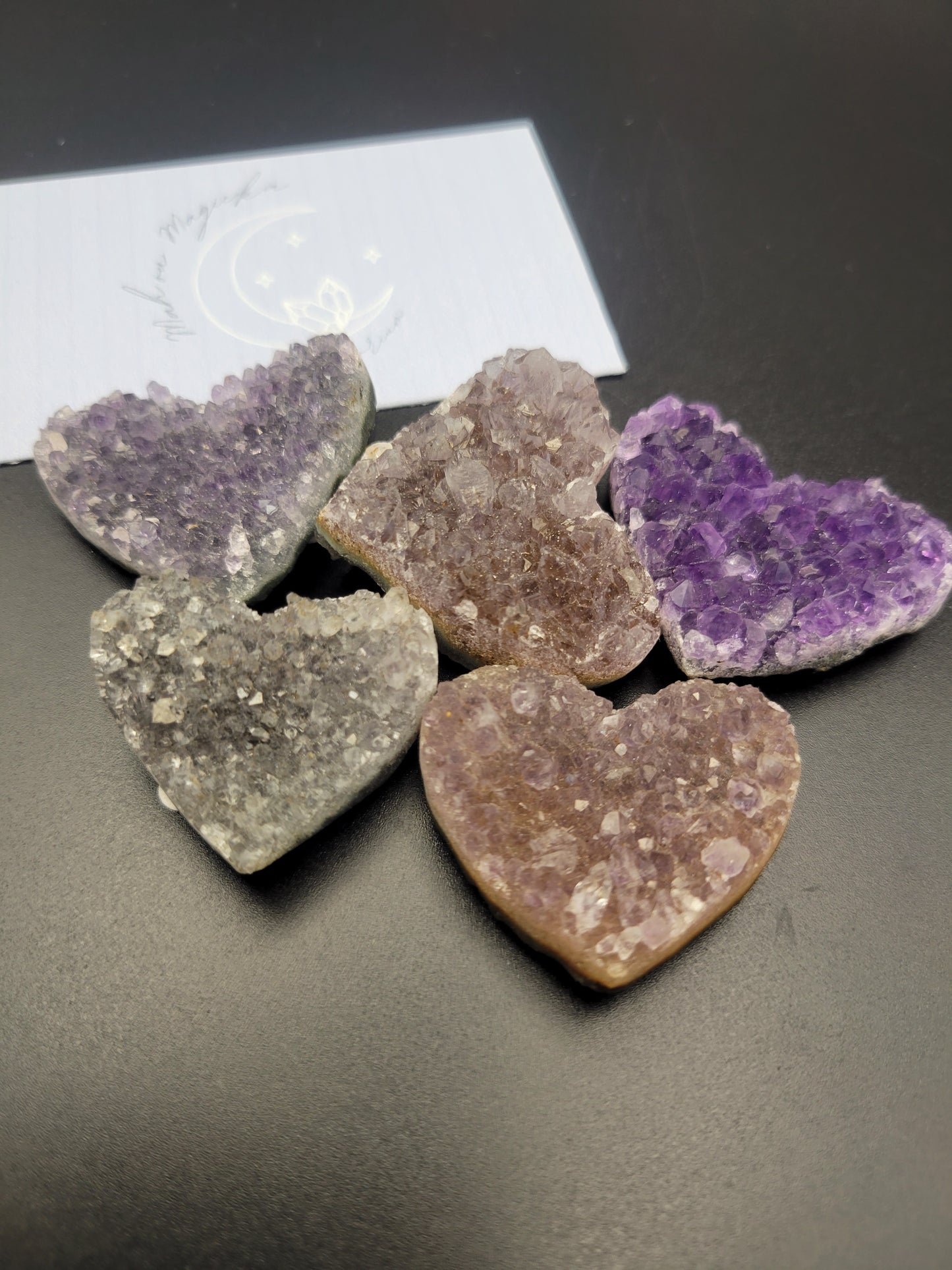 Small Amethyst Heart Clusters