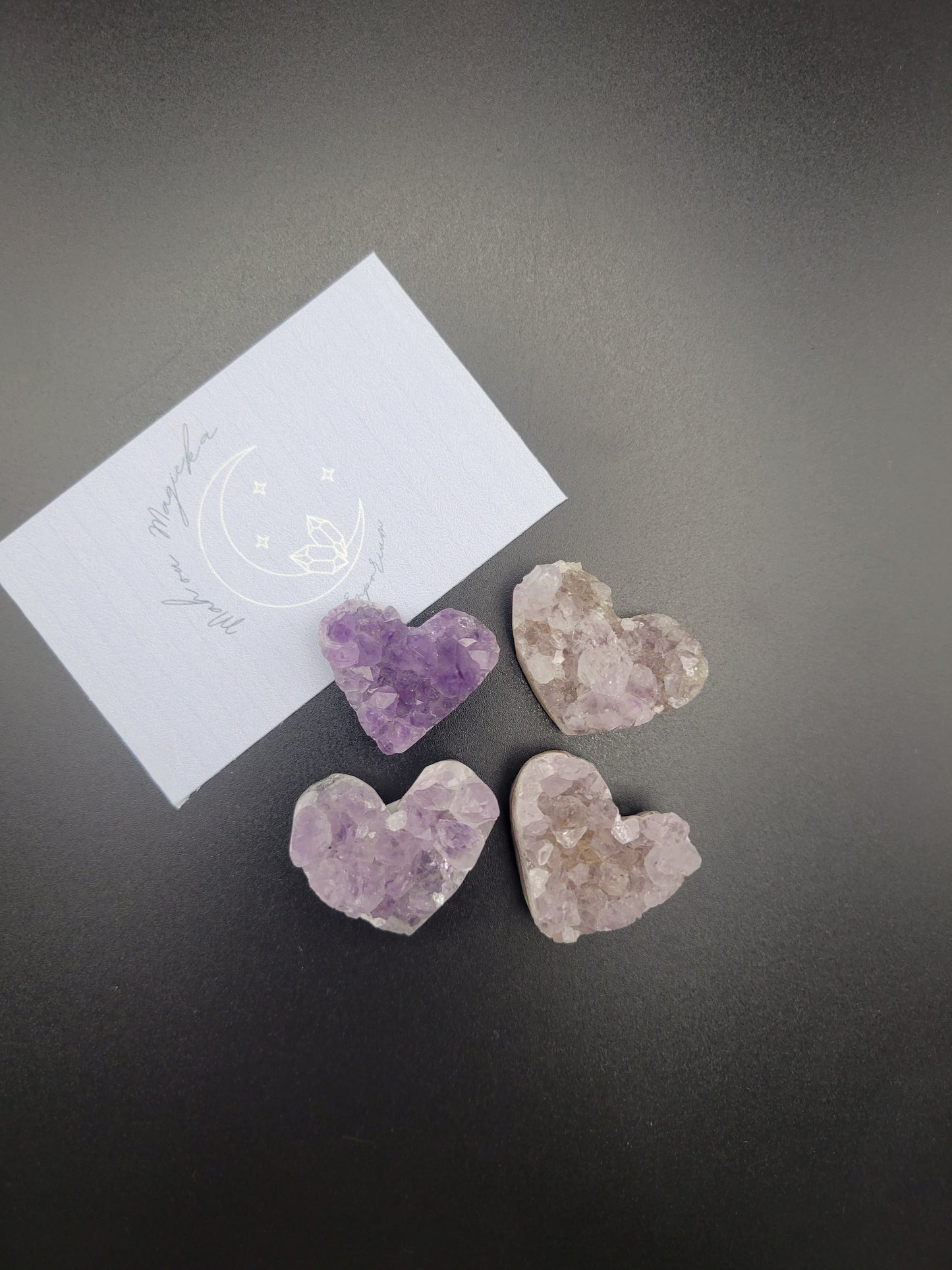 Mini Amethyst Cluster Hearts