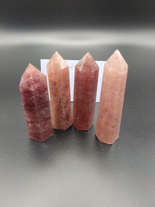 Strawberry Quartz Points