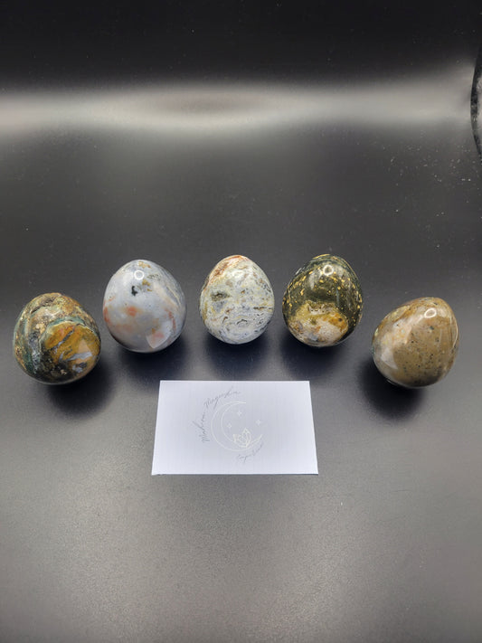 Small Ocean Jasper Egg Carving