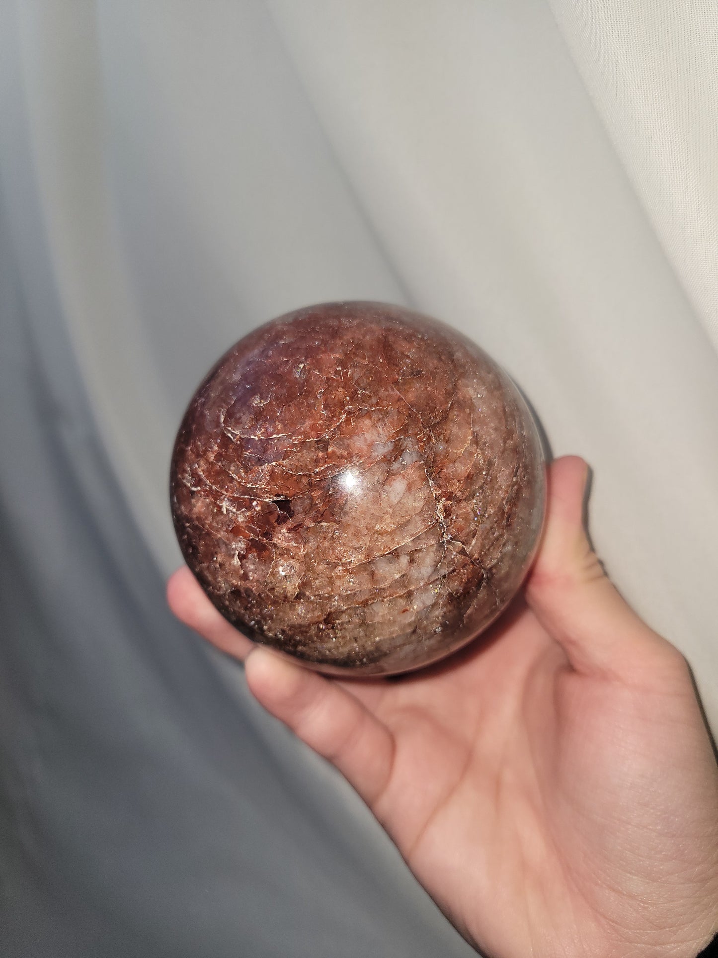 HUGE Dark Fire Quartz Sphere 100FG