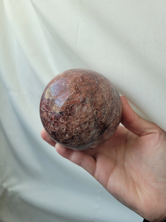 HUGE Dark Fire Quartz Sphere 100FG