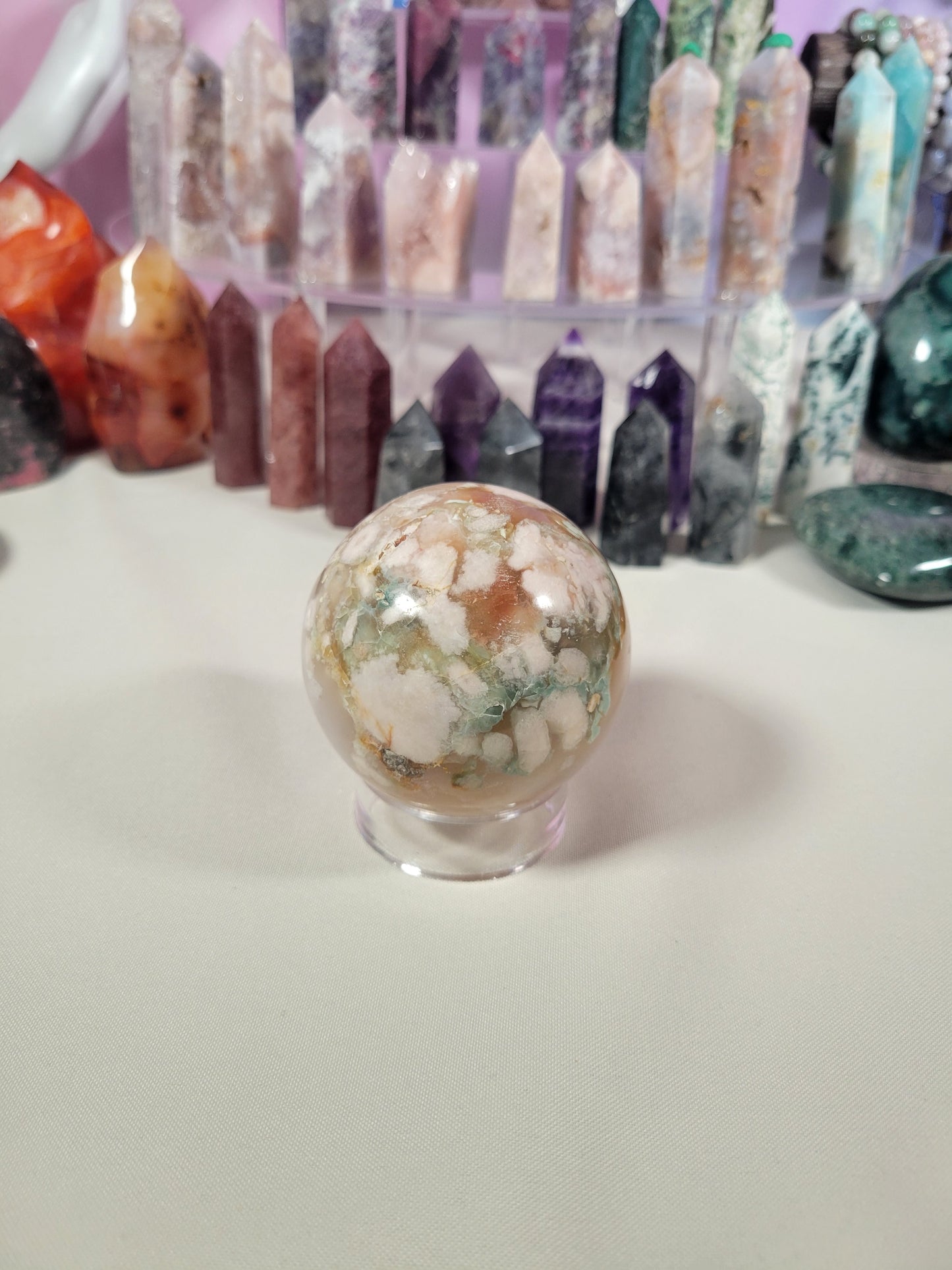 Flower Agate Sphere 45FS