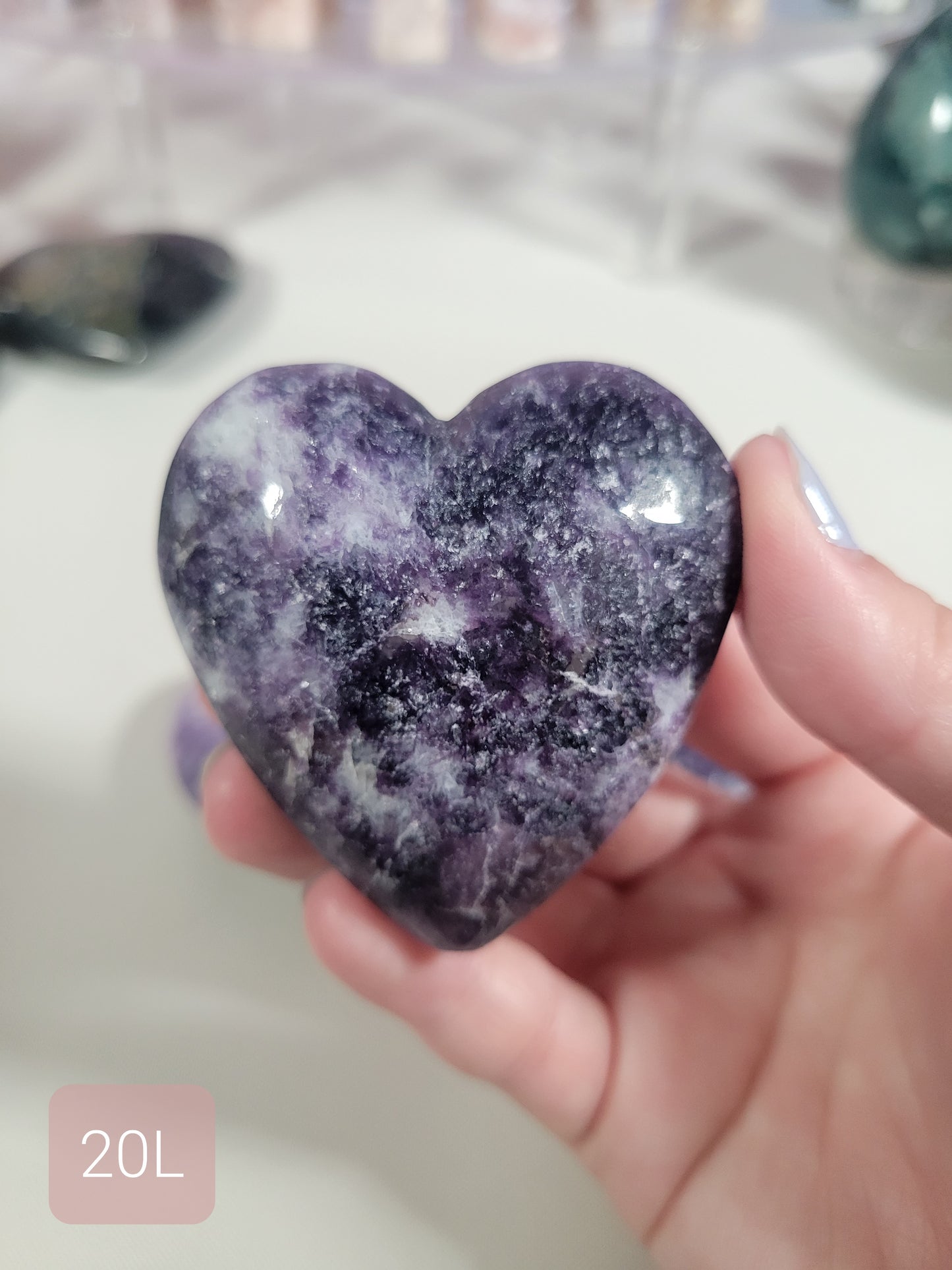 Lepidolite Heart 20L