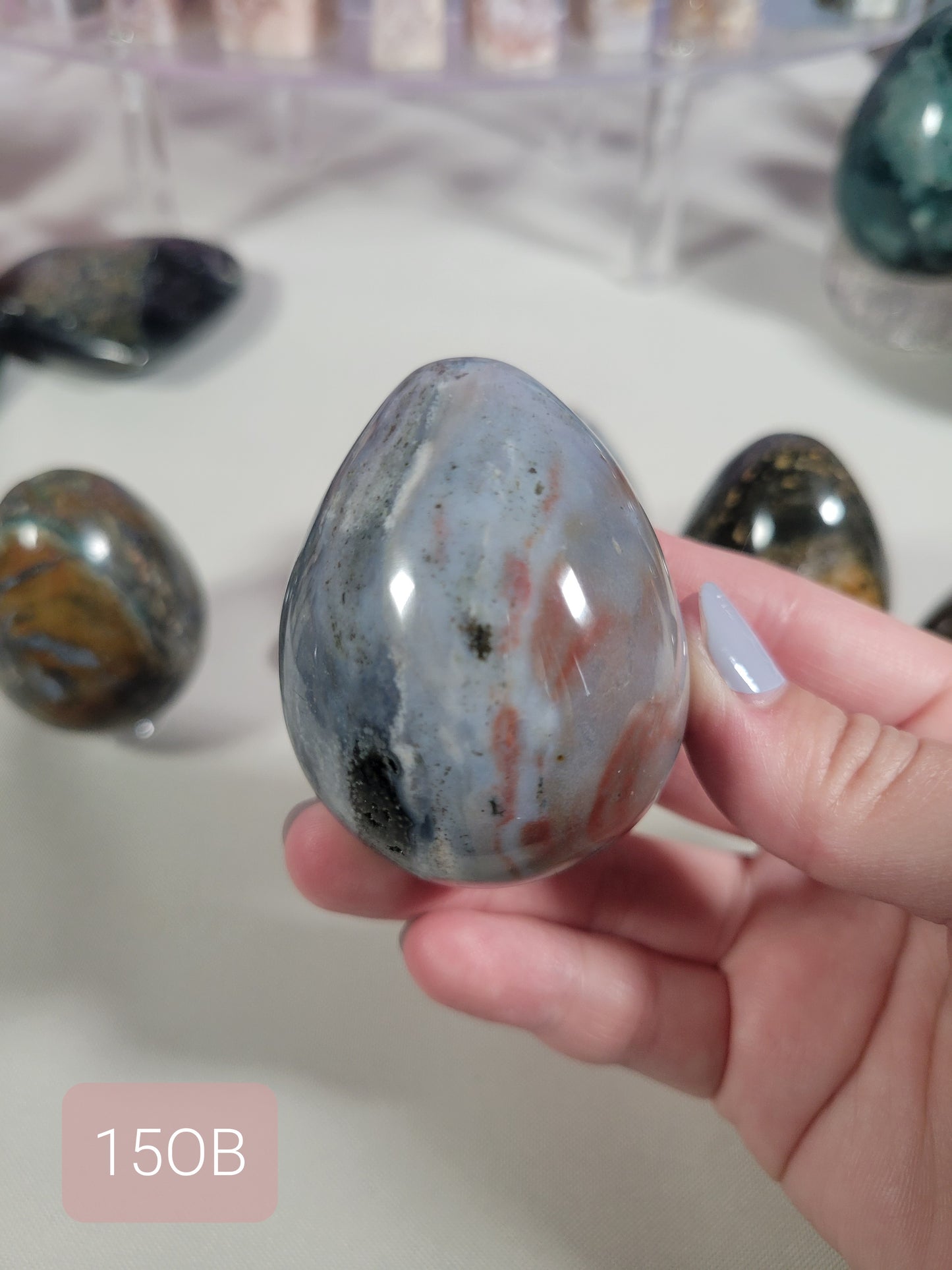 Small Ocean Jasper Egg Carving