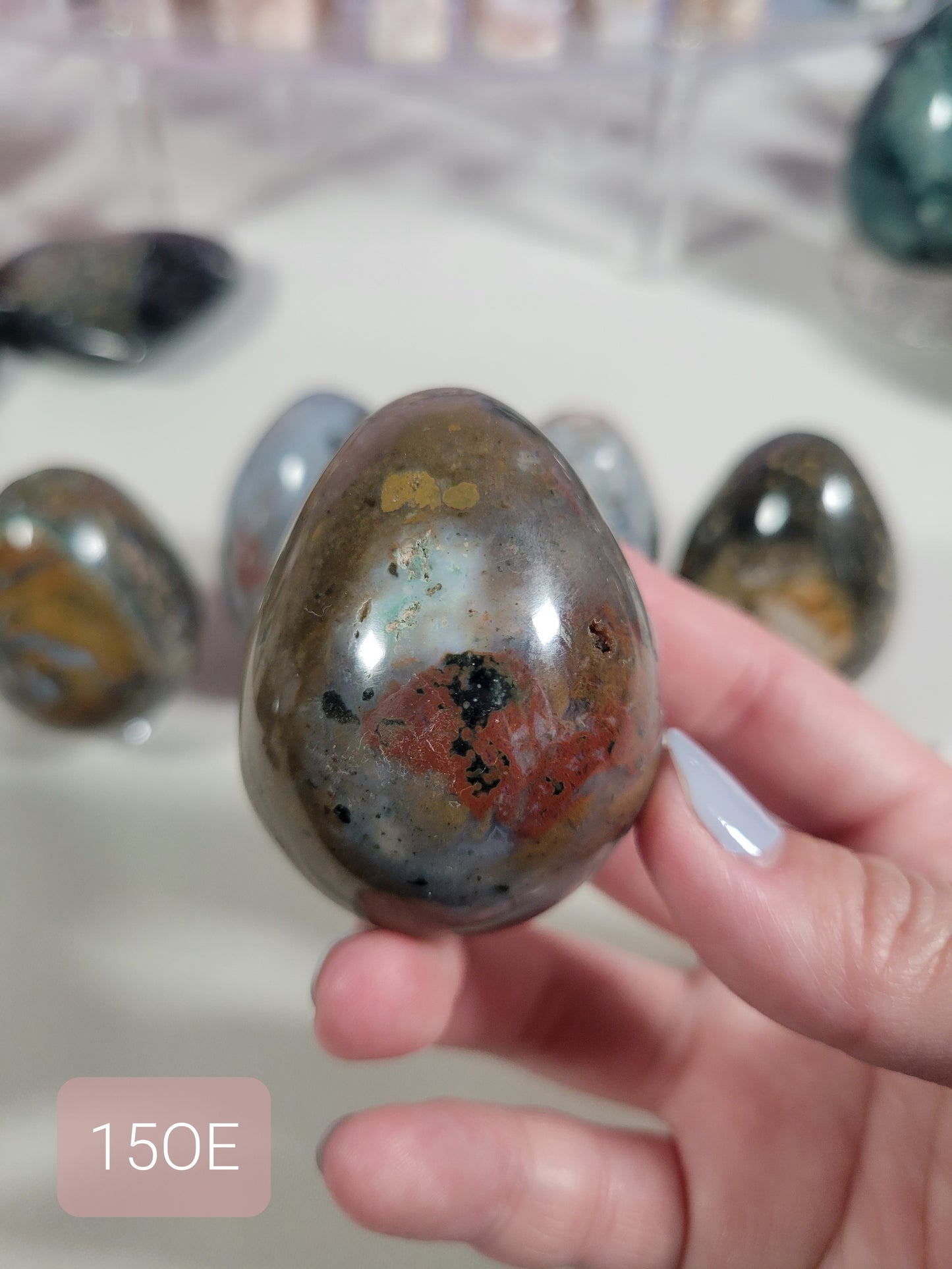 Small Ocean Jasper Egg Carving