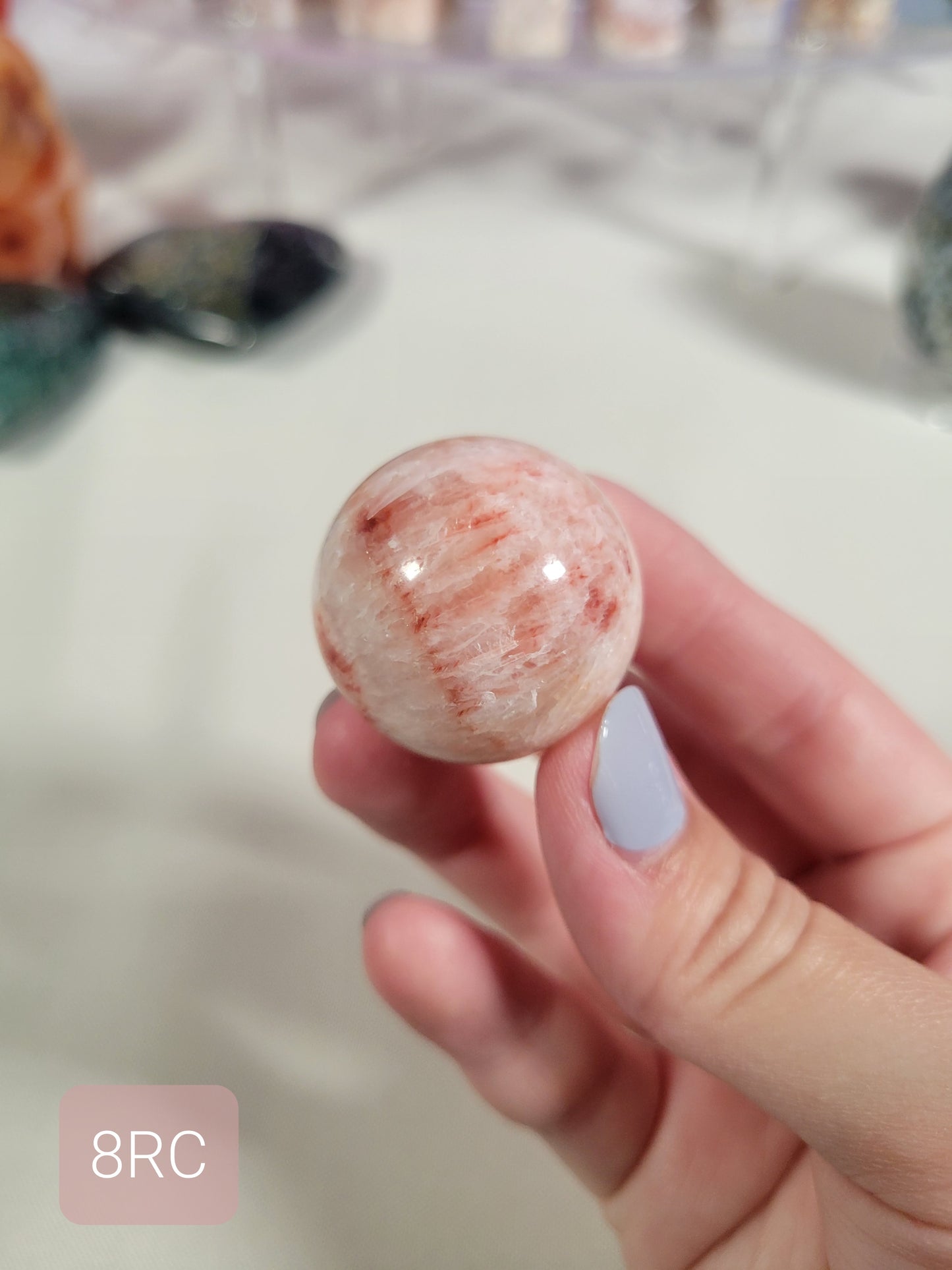 Small Red Calcite Spheres