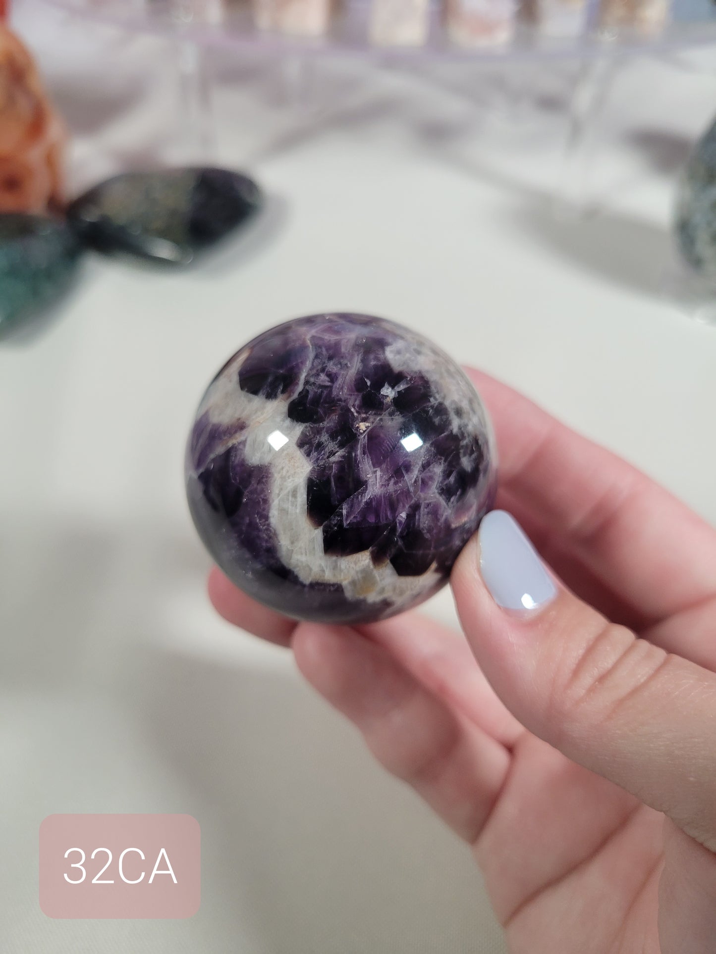 Chevron Amethyst Sphere 32CA