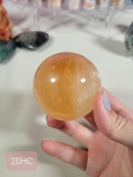 Honey Calcite Sphere 20HC