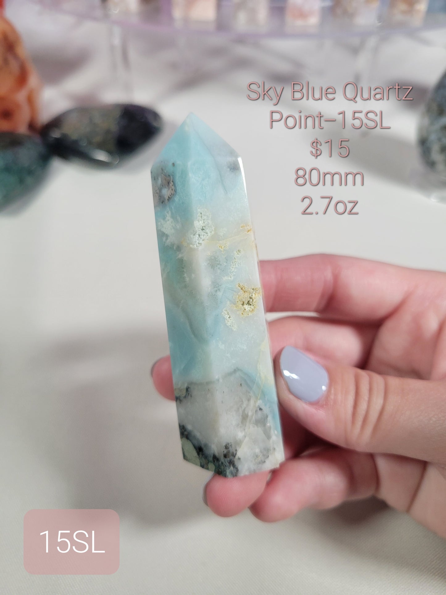 Sky Blue Quartz Points