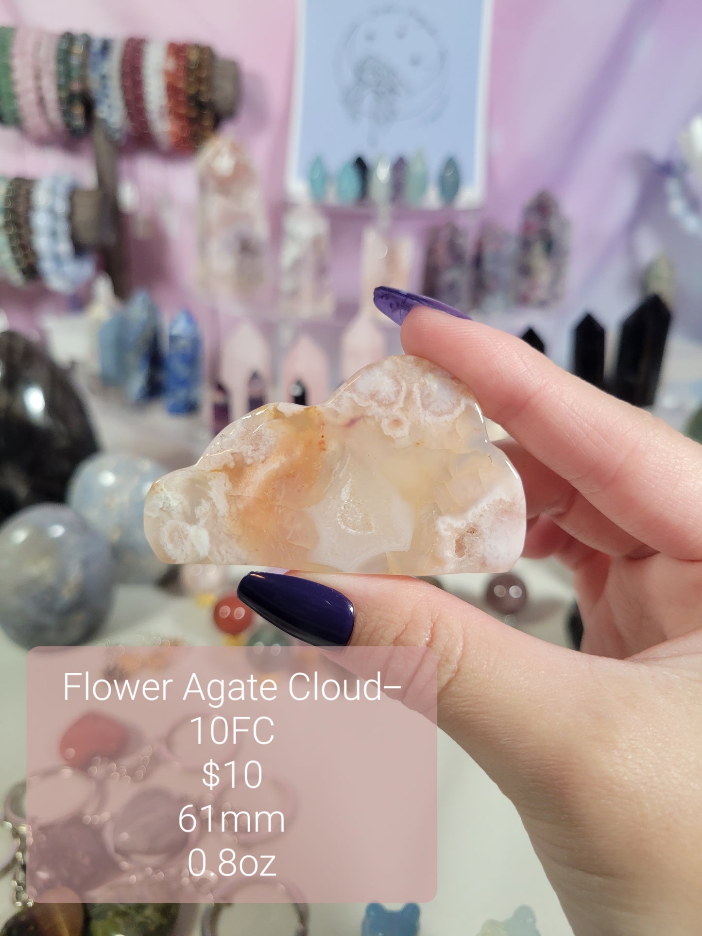 Flower Agate Cloud Carvings