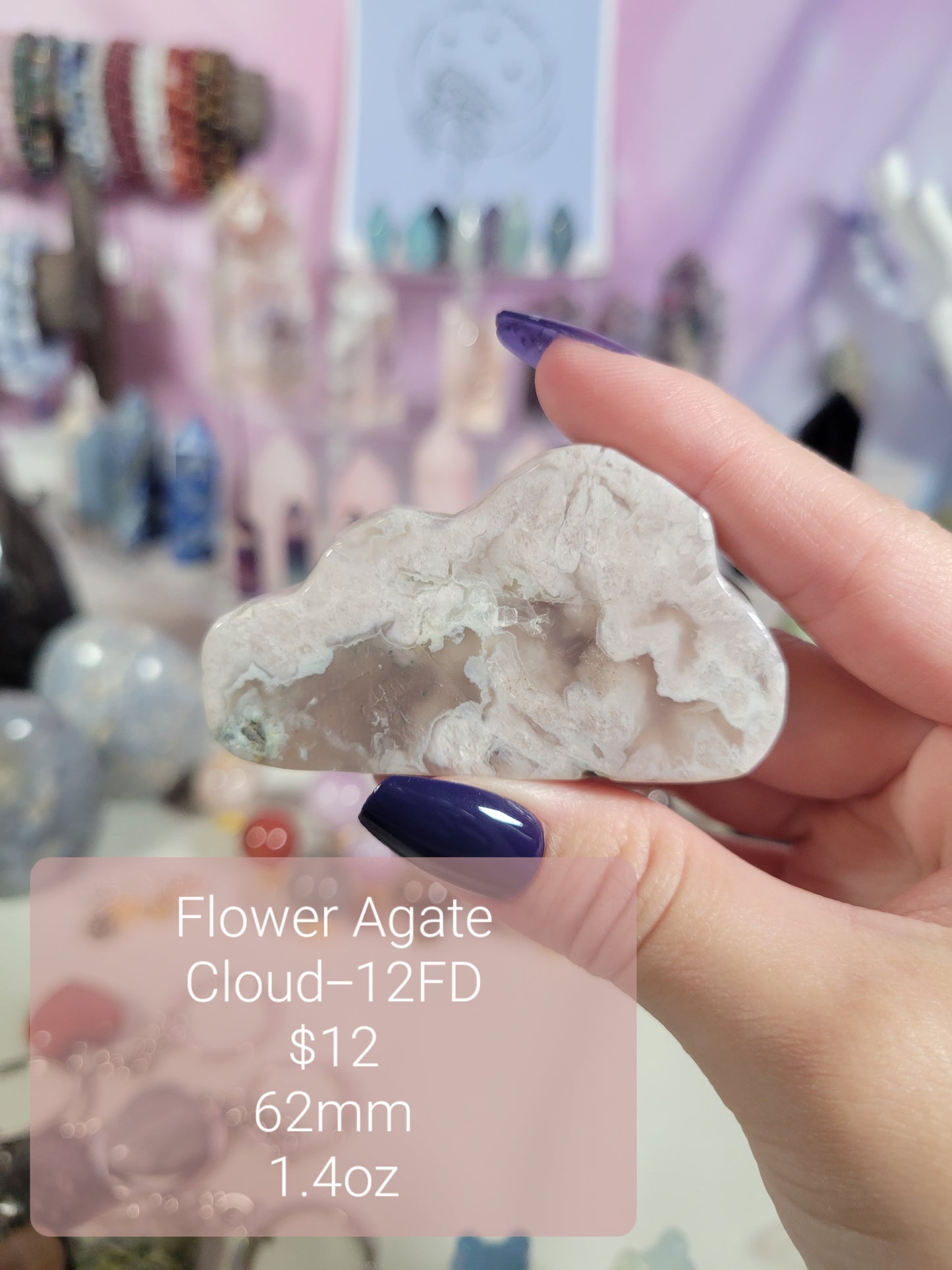 Flower Agate Cloud Carvings