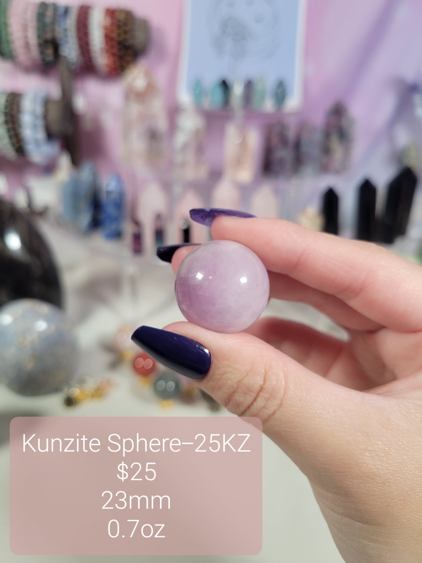 Small Kunzite Sphere