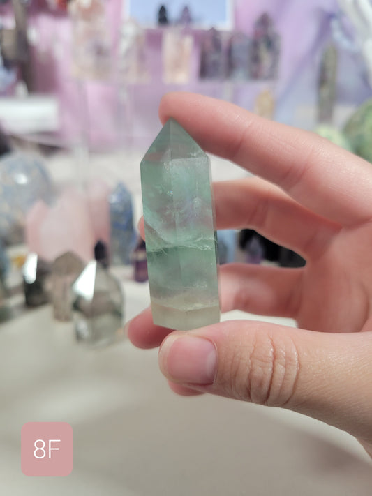 Small Green Fluorite Point 8F