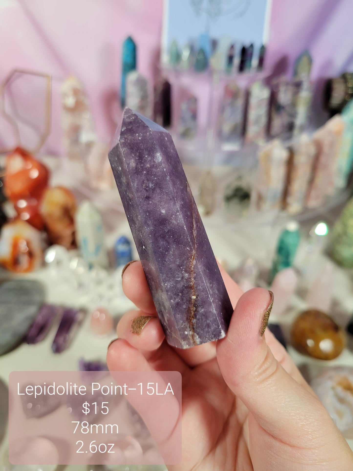 Lepidolite Purple Mica Points