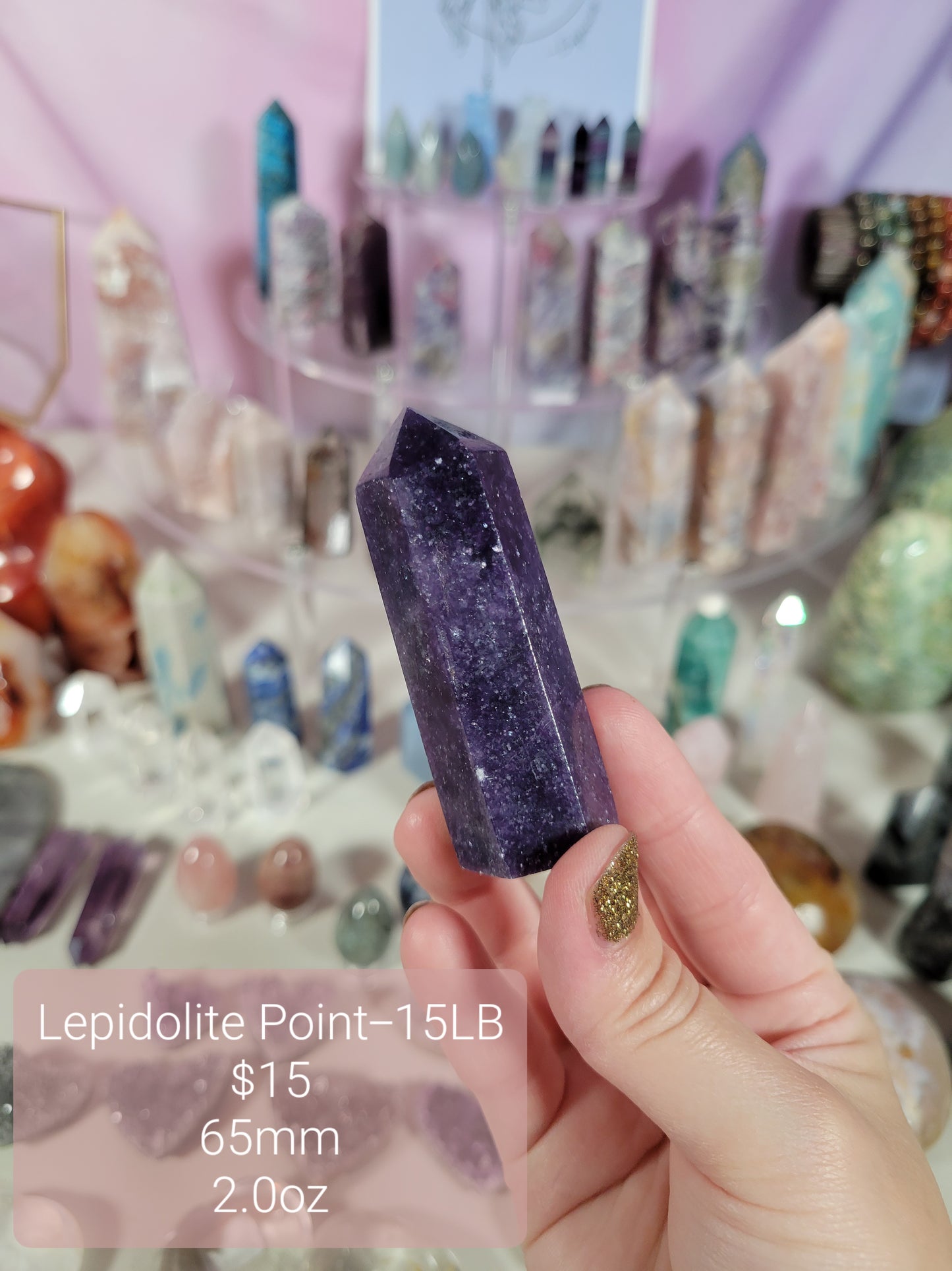 Lepidolite Purple Mica Points