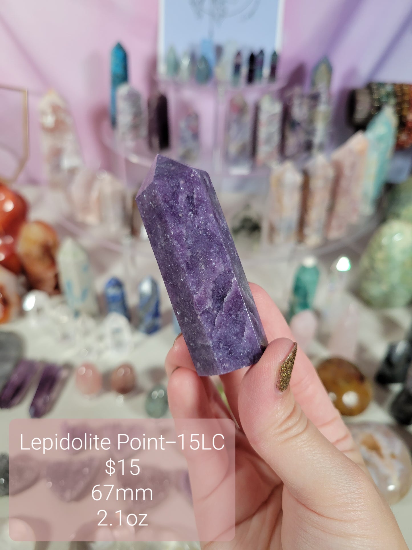 Lepidolite Purple Mica Points