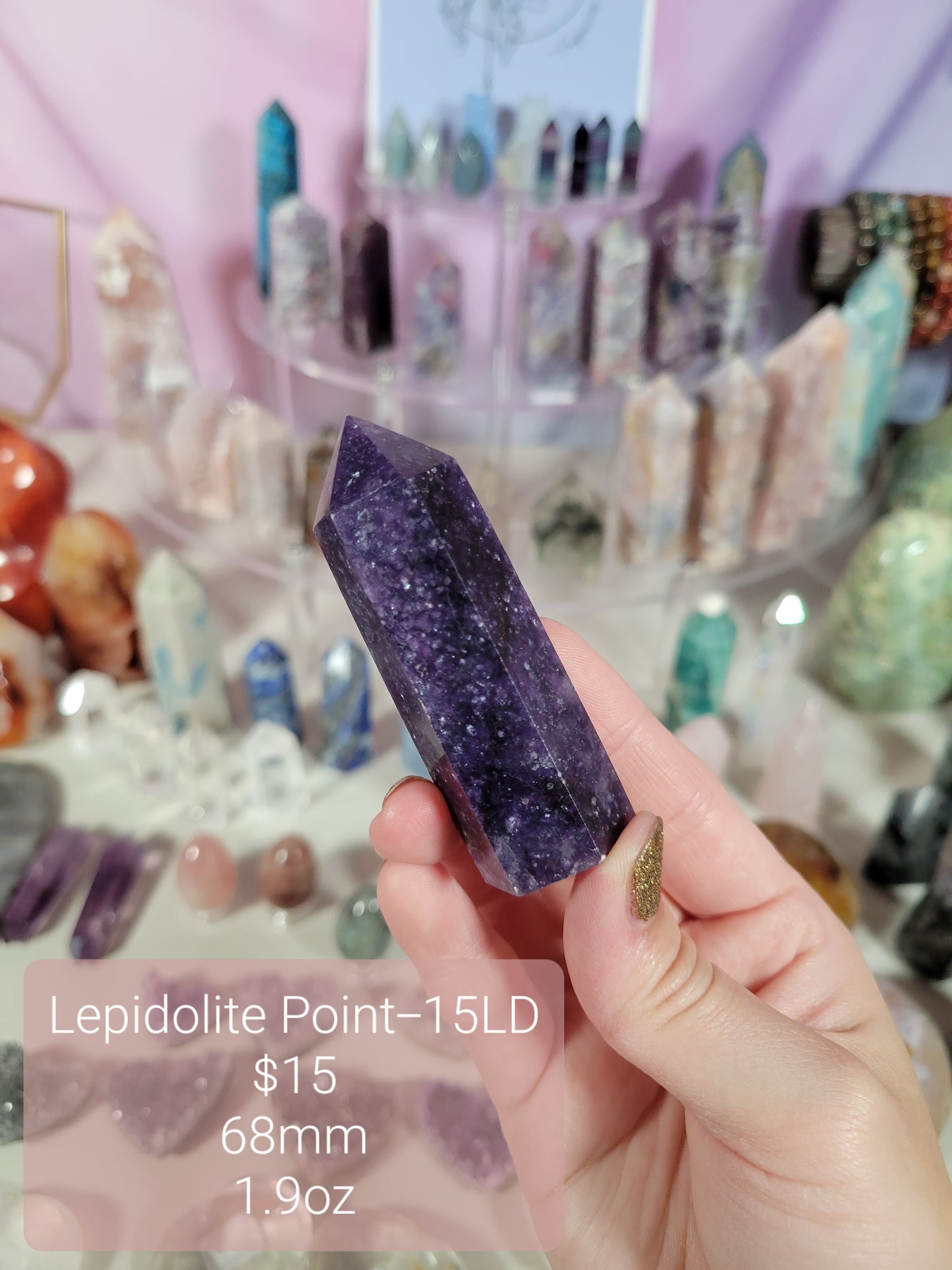 Lepidolite Purple Mica Points