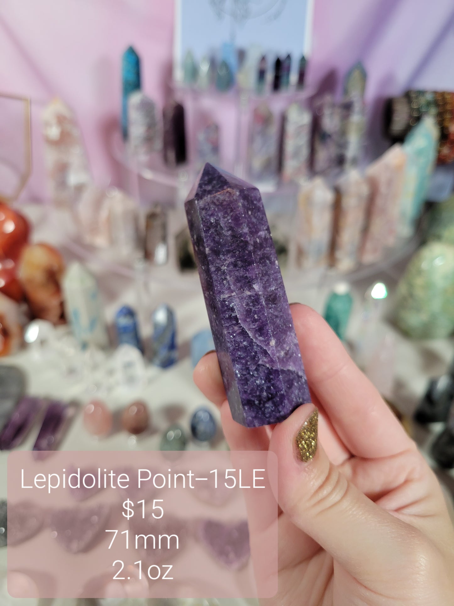 Lepidolite Purple Mica Points