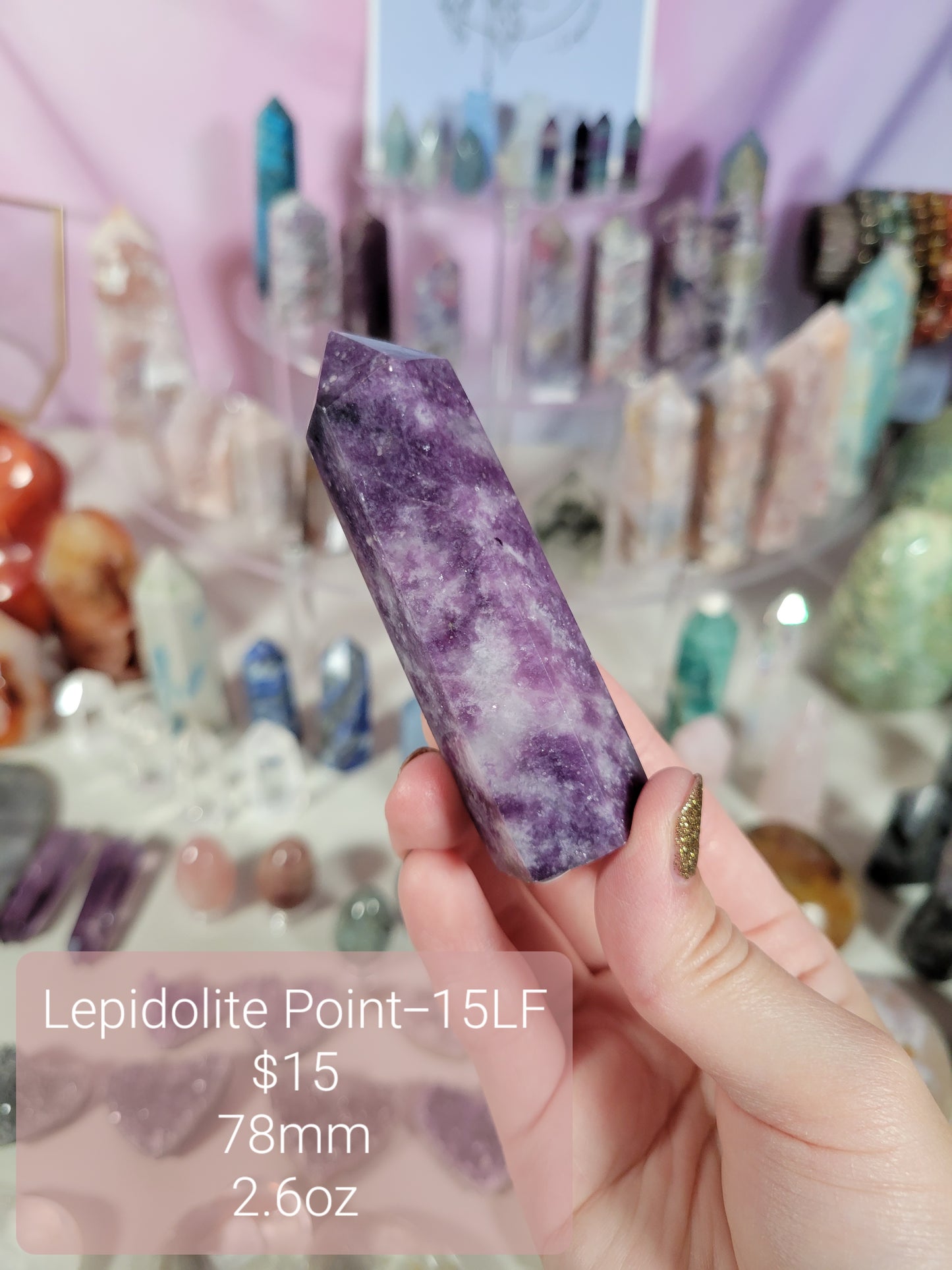 Lepidolite Purple Mica Points