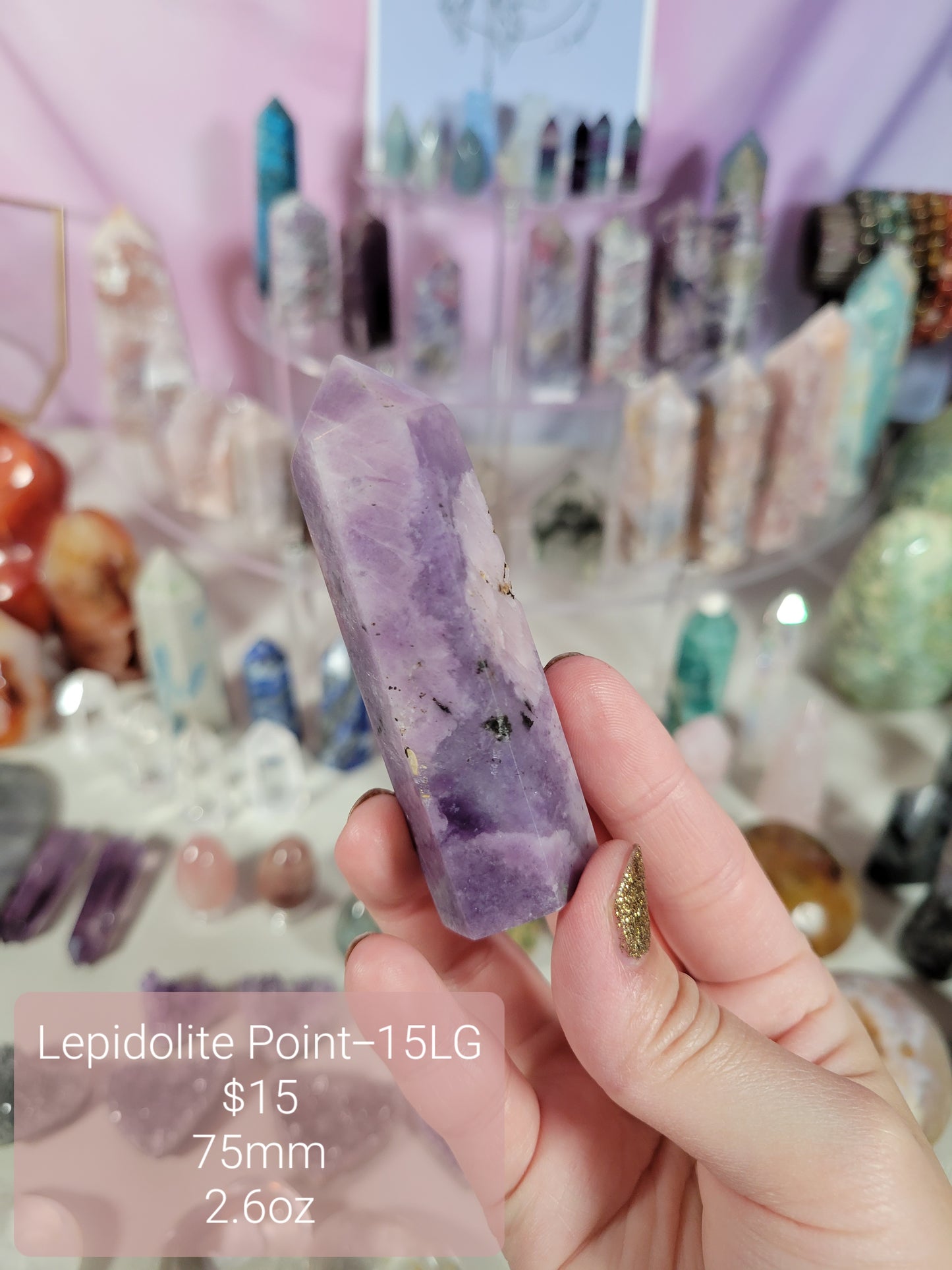 Lepidolite Purple Mica Points