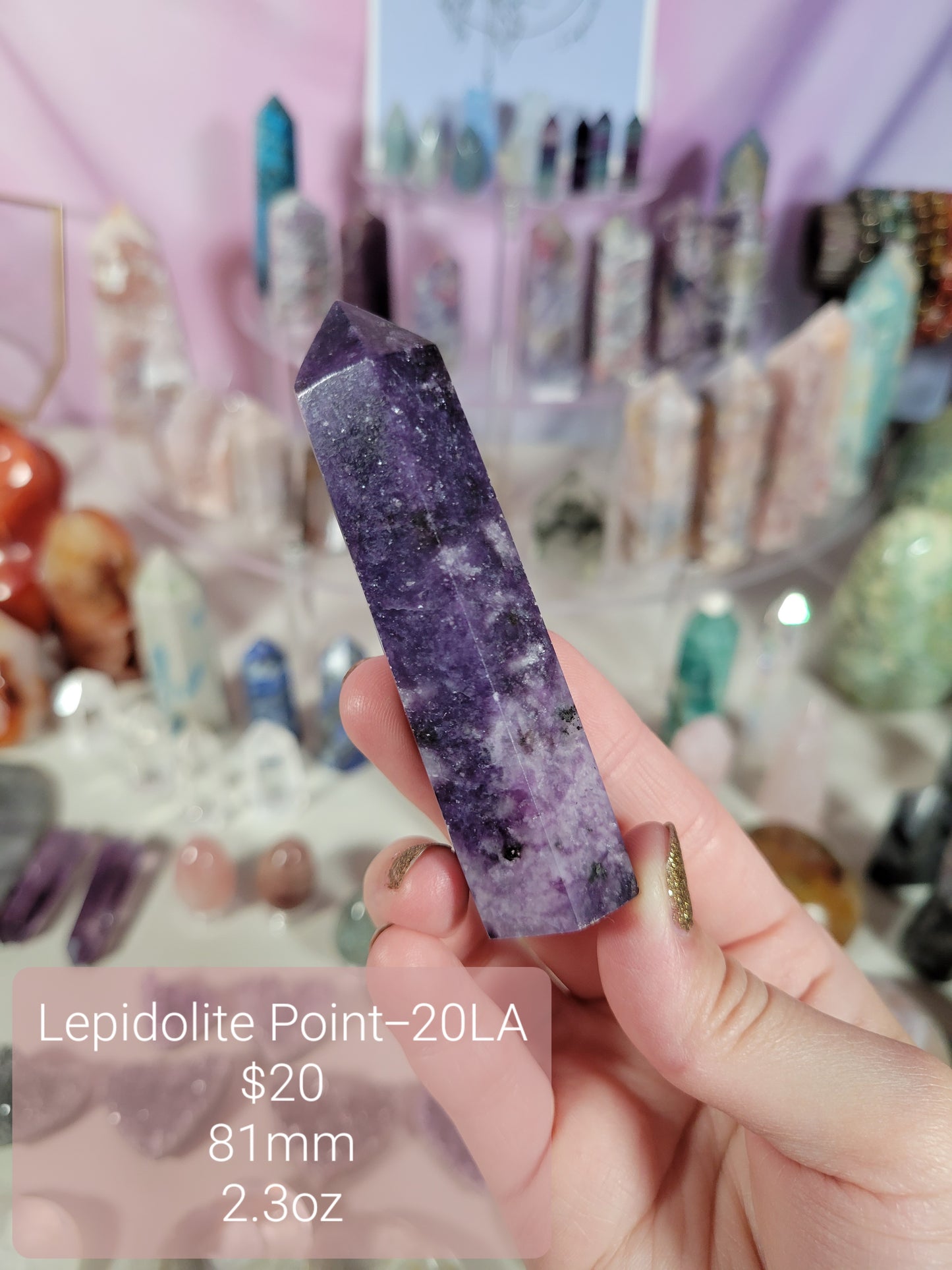 Lepidolite Purple Mica Points