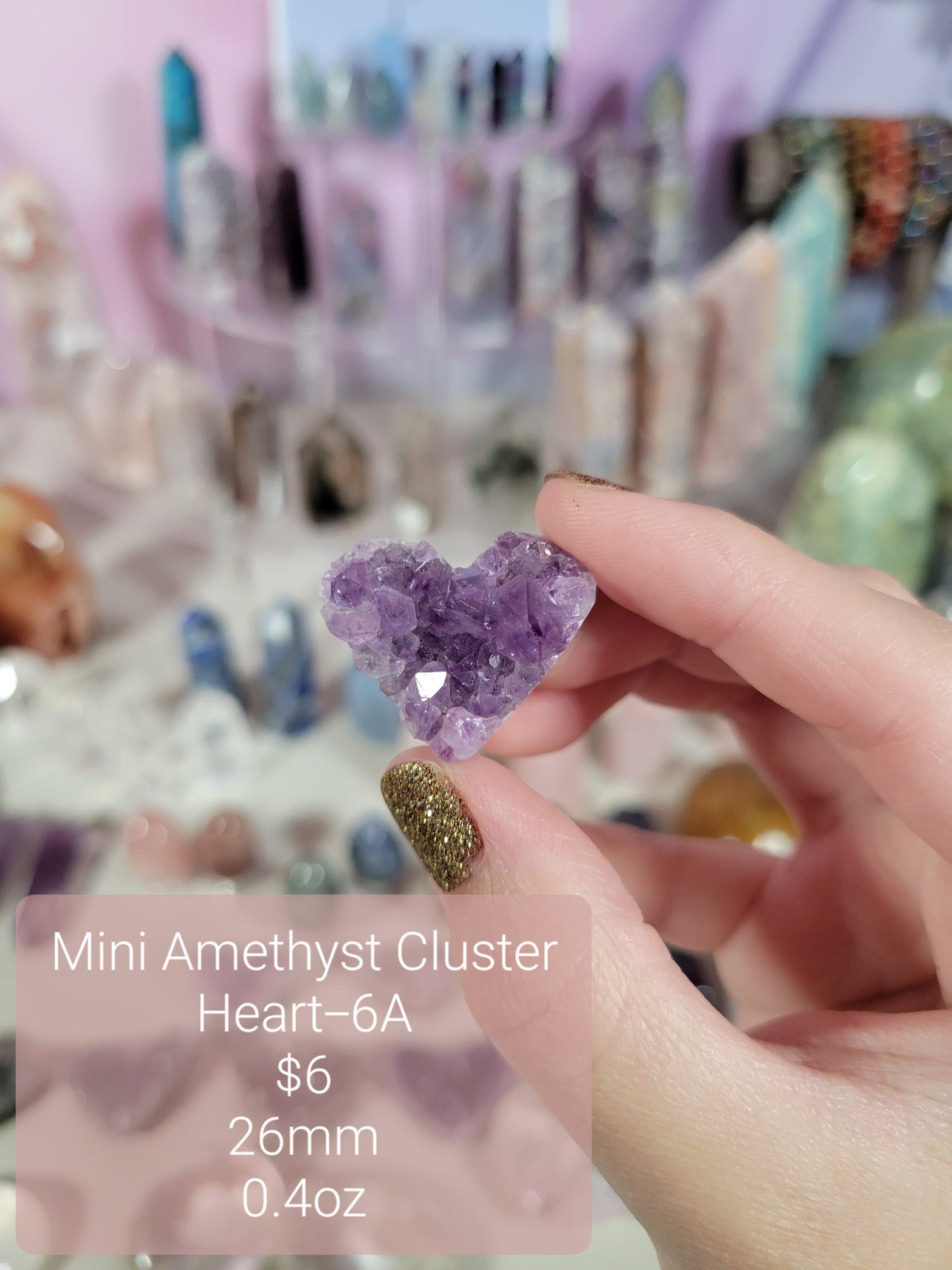 Mini Amethyst Cluster Hearts