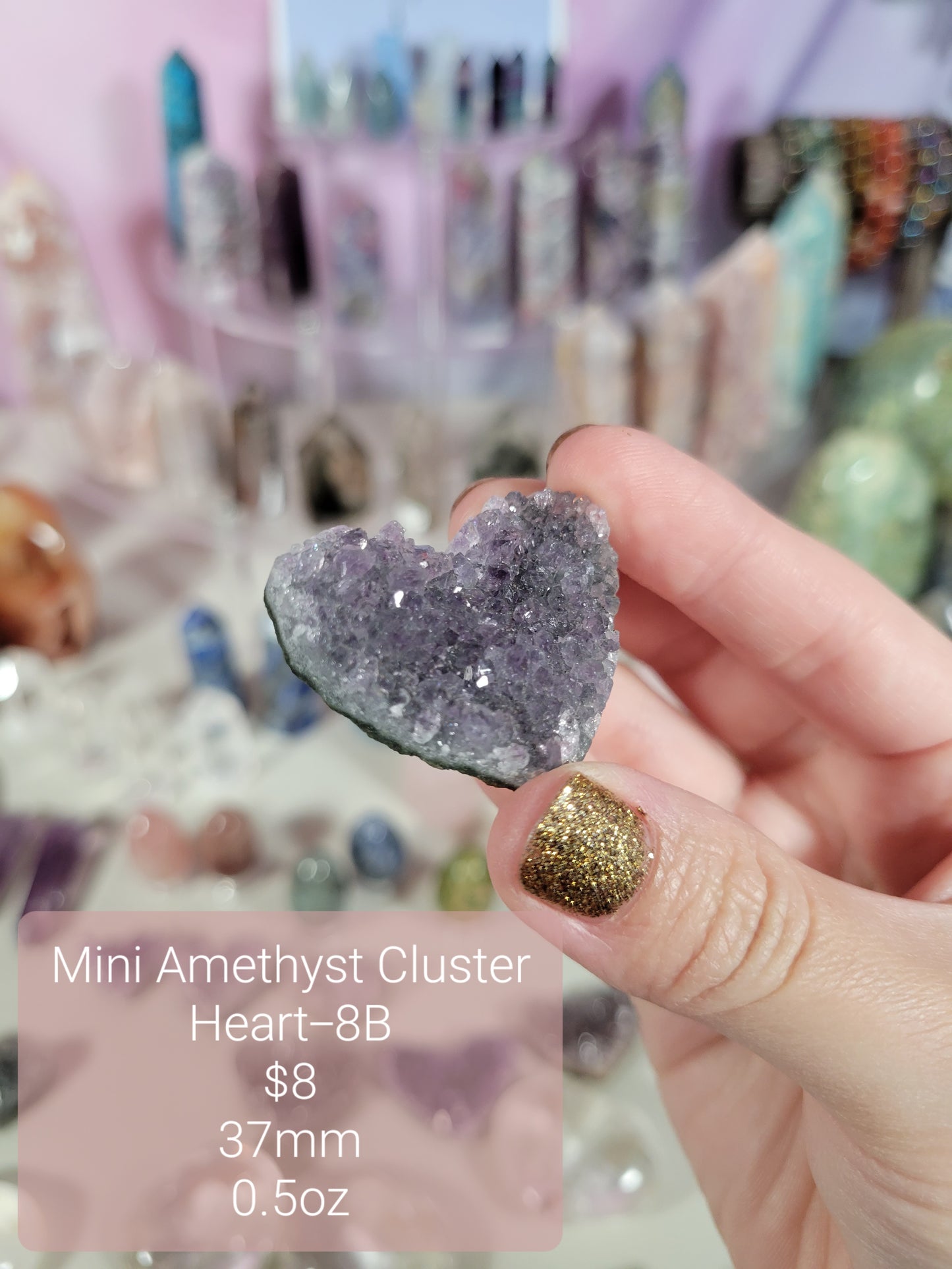 Small Amethyst Heart Clusters