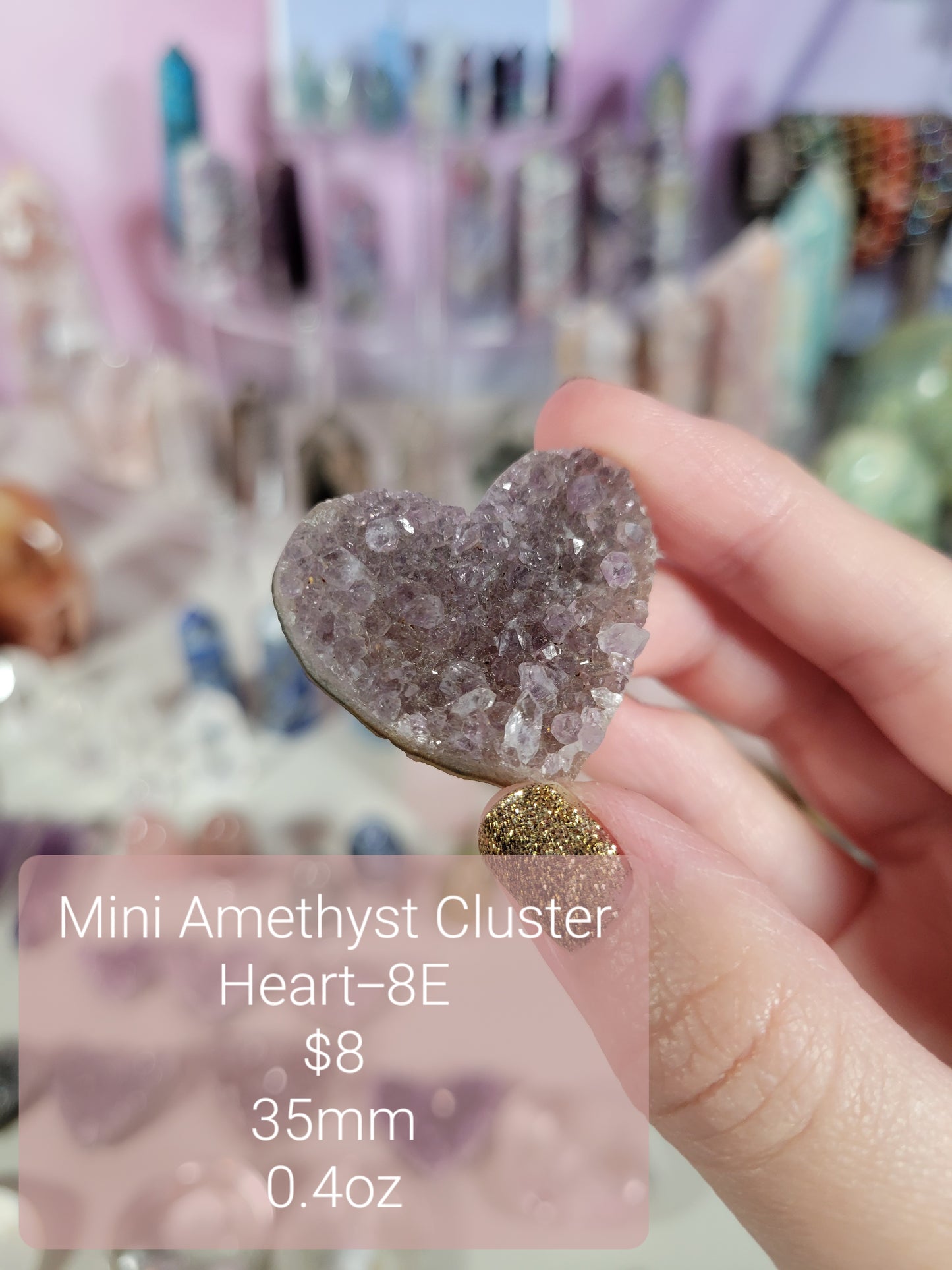 Small Amethyst Heart Clusters