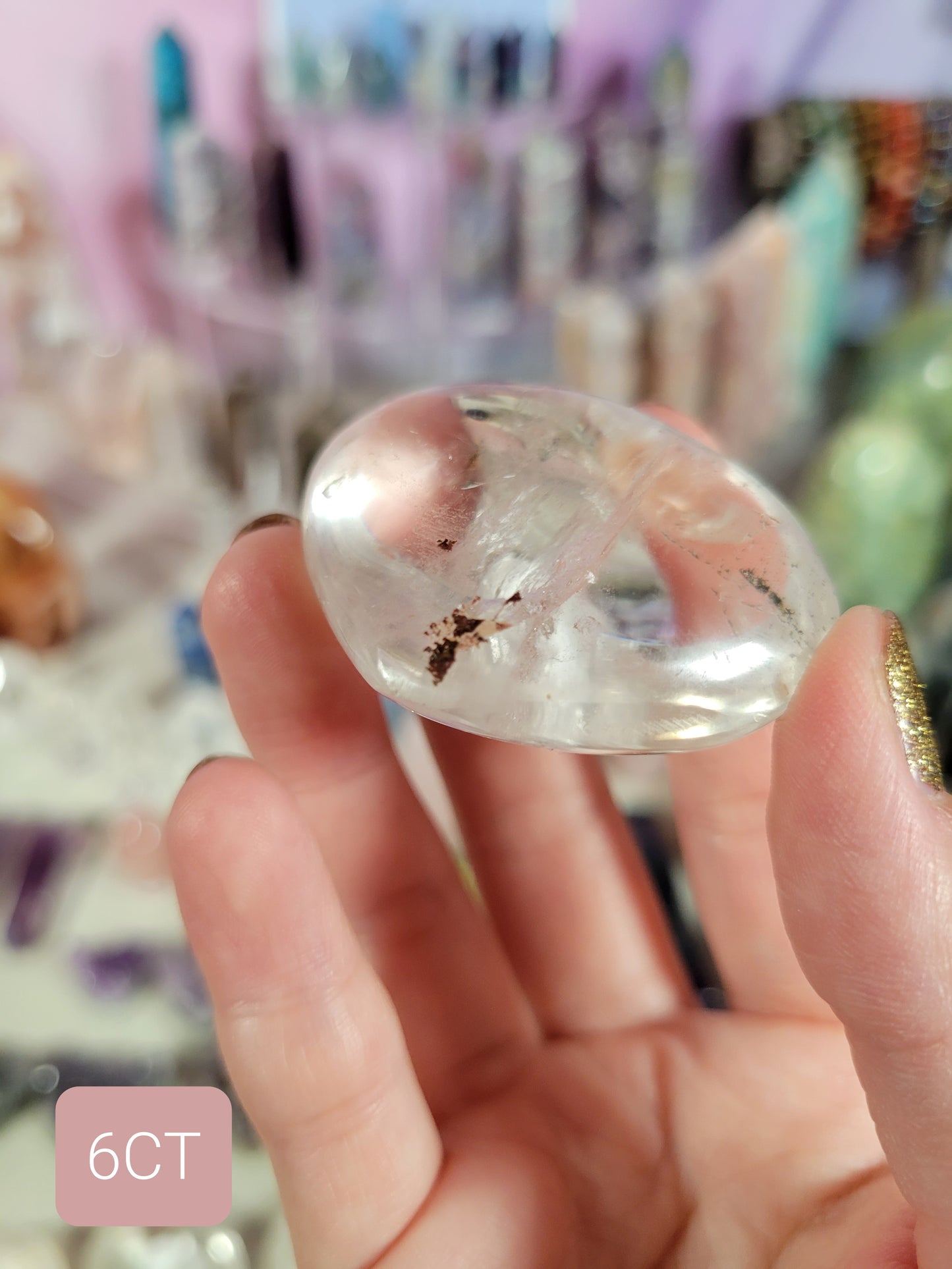 Small Clear Quartz Heart Carvings