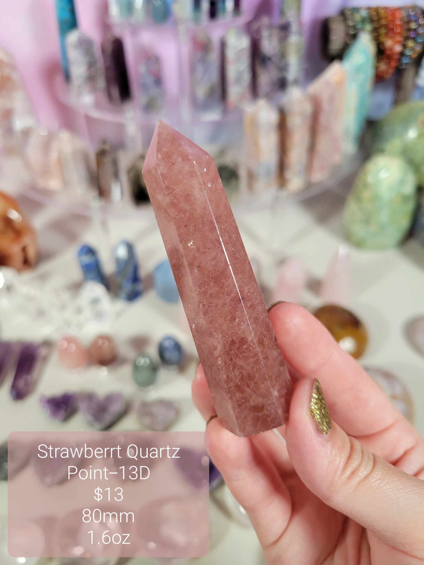 Strawberry Quartz Points