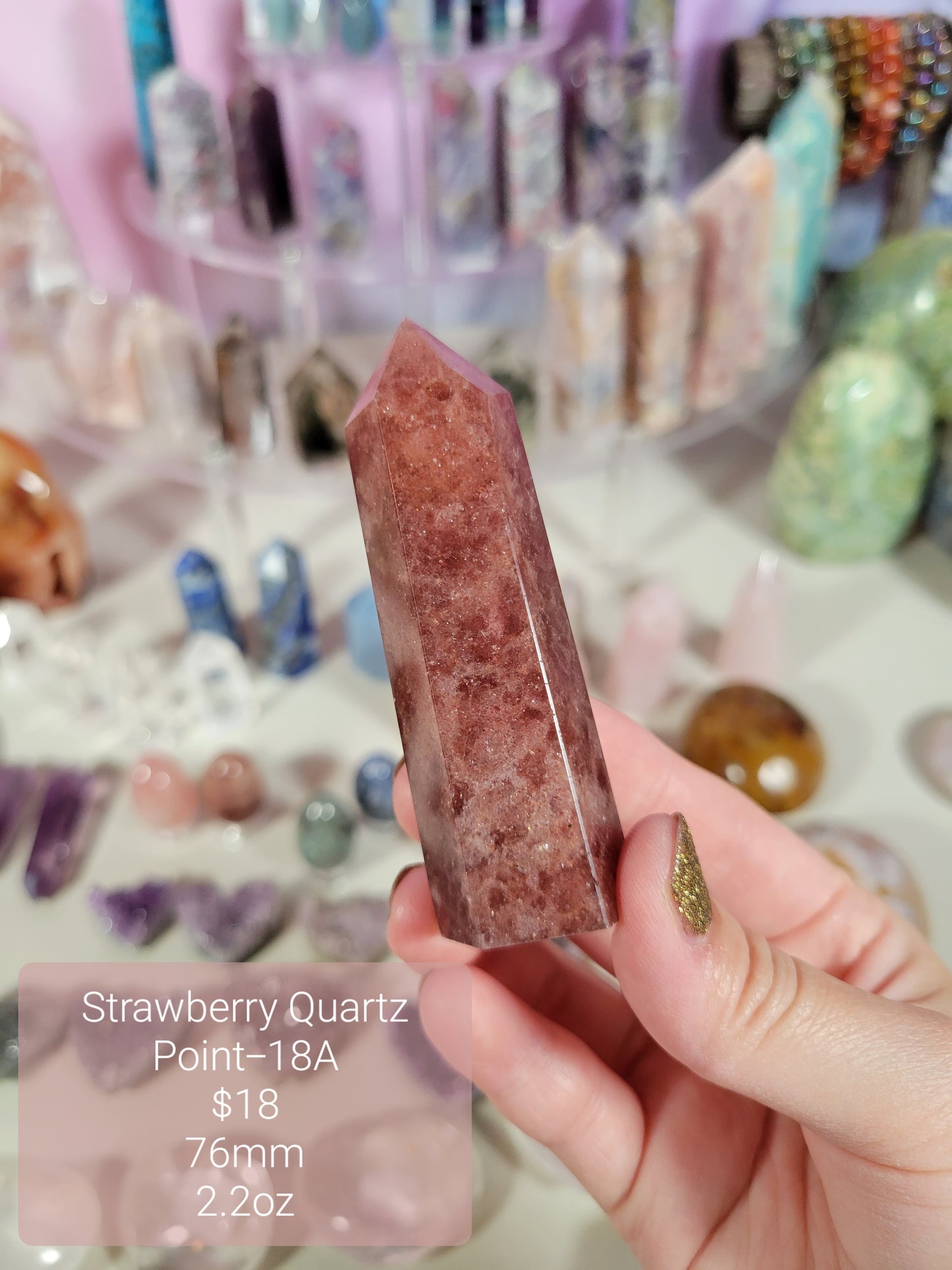 Strawberry Quartz Points