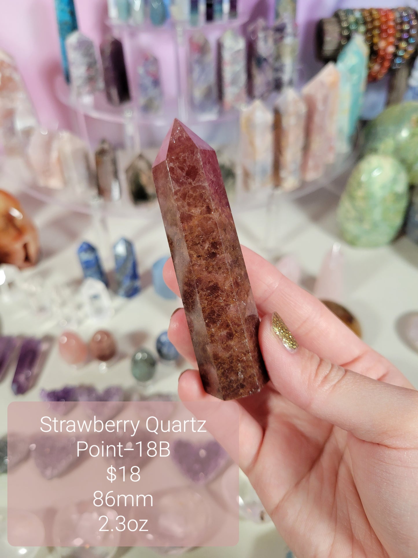 Strawberry Quartz Points