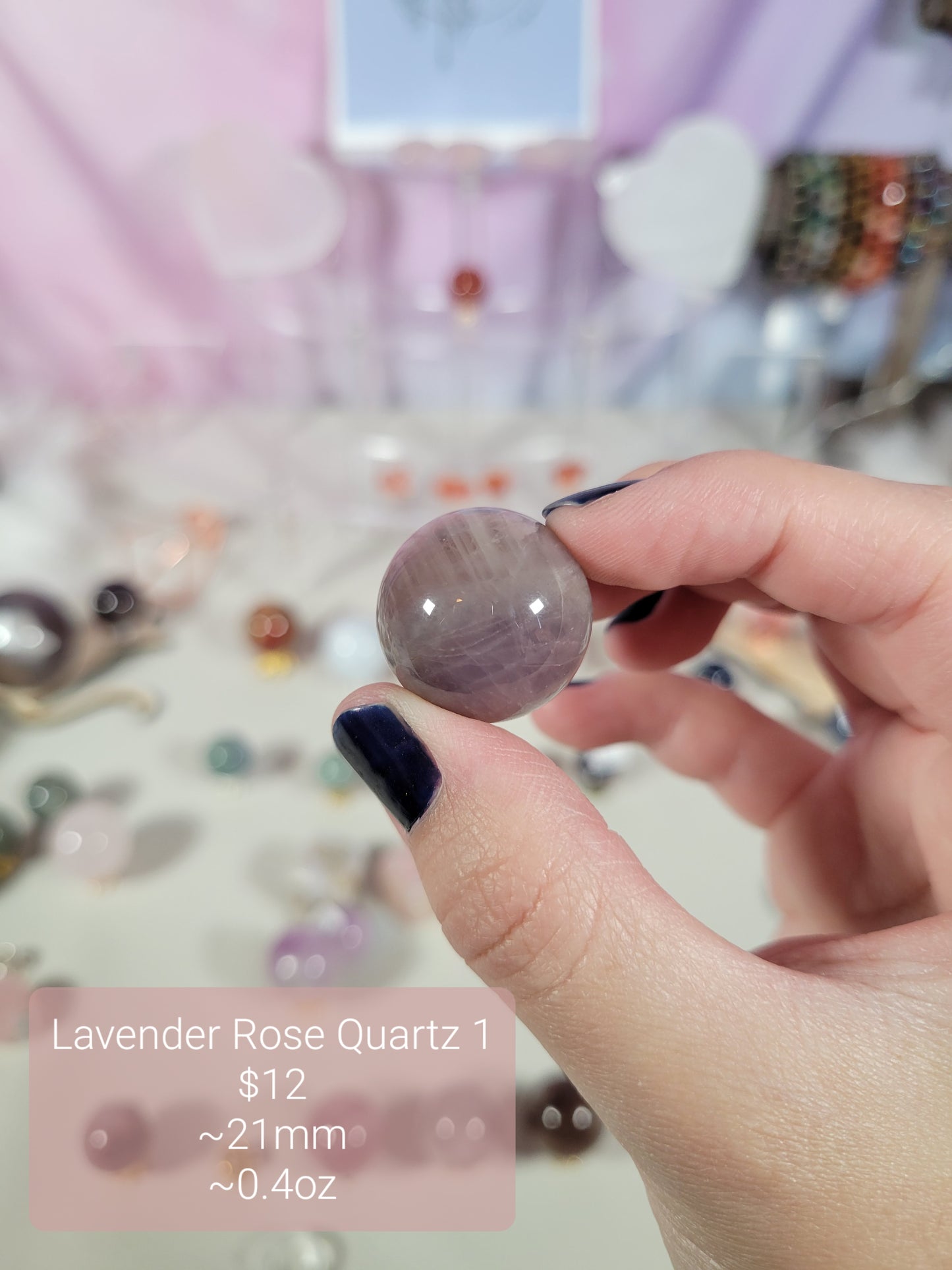 Small Lavender Rose Quartz Sphere